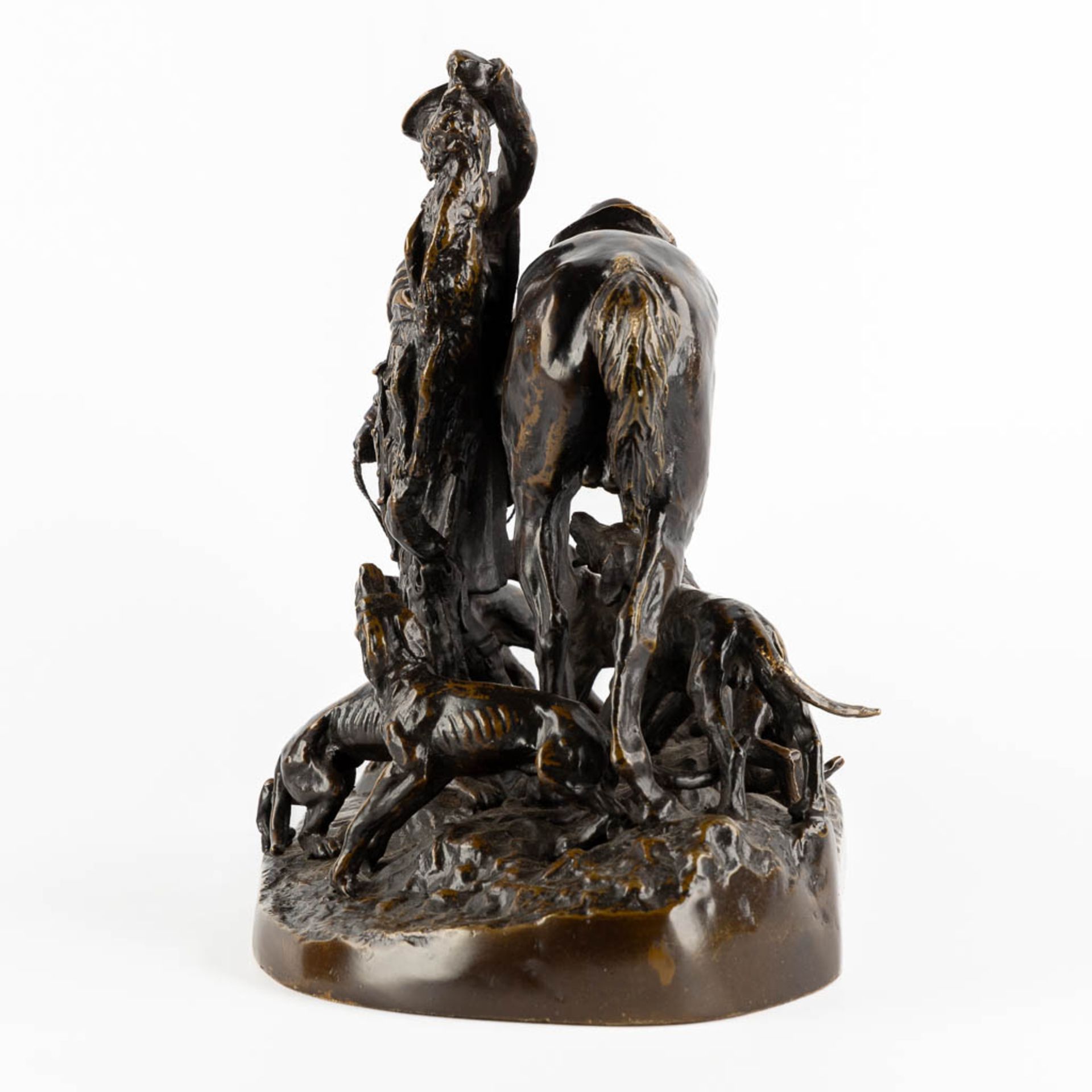 Pierre-Jules MÈNE (1810-1879) 'Hunting Scene with Scottish Figurine' patinated bronze. (L:20 x W:35 - Bild 4 aus 14