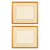 Rik SLABBINCK (1914-1991) 'Nude Ladies' pencil on paper. (W:35 x H:26 cm)