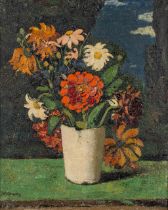 Floris JESPERS (1889-1965) 'Bloemenvaas' oil on canvas. (W:54 x H:67 cm)