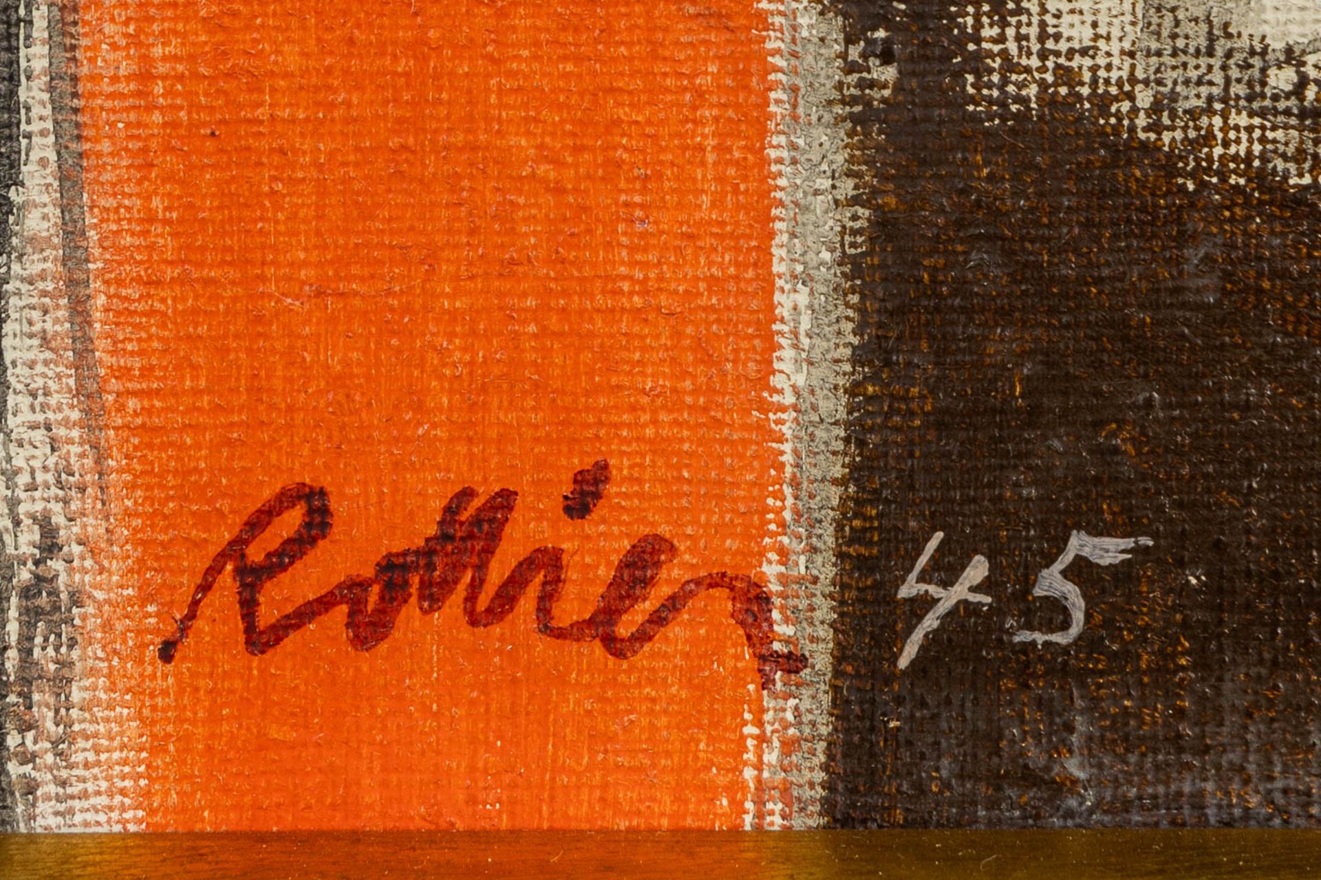 Charles ROLLIER (1912-1968) 'Nu aux bas bruns entre une table et une cheminée' oil on canvas. 1945. - Image 6 of 8