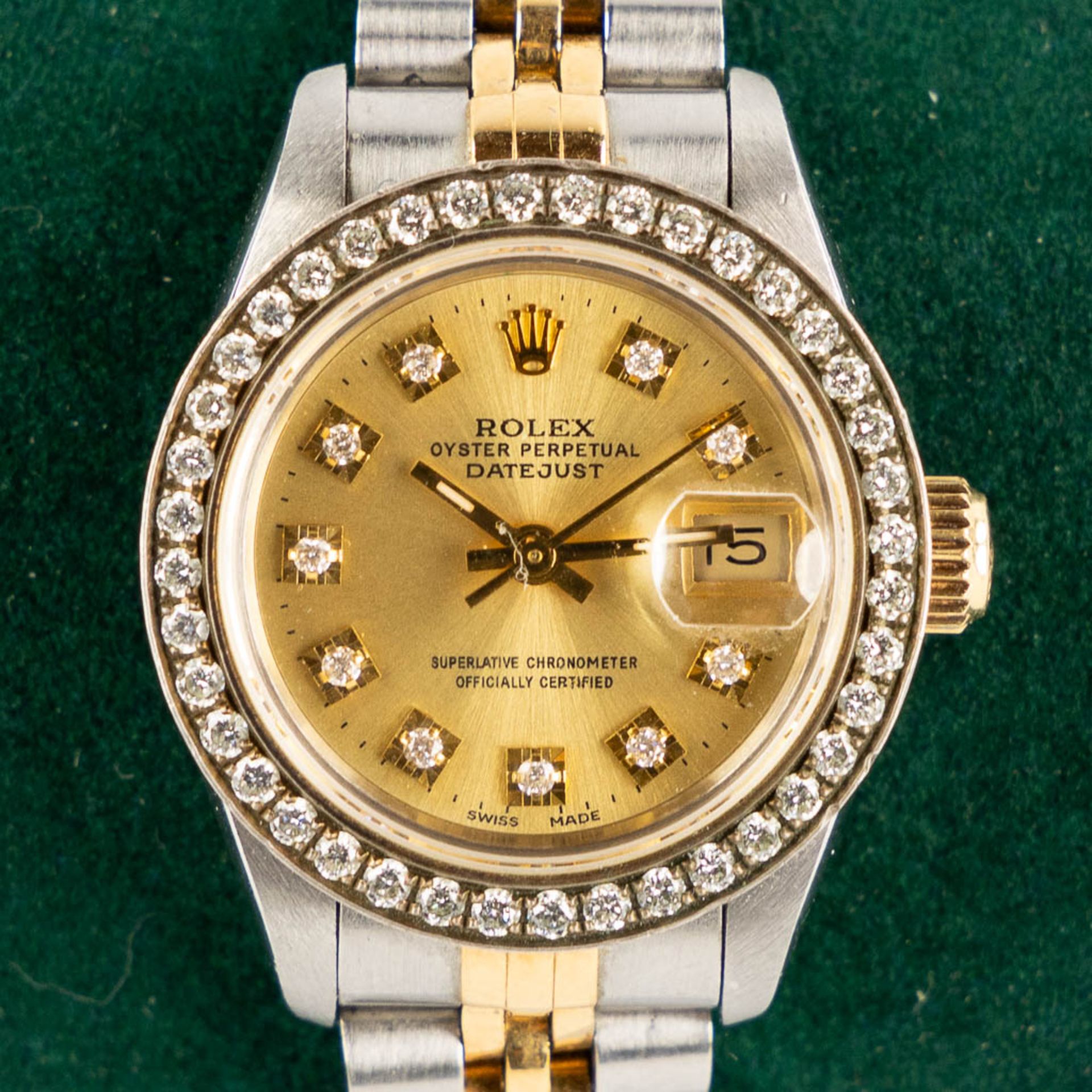 Rolex 69173 'Ladies Datejust', diamond dial and aftermarket Diamond bezel. 26,5mm. (D:2,65 cm) - Image 8 of 12