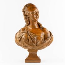 La Comtesse Du Barry' after Augustin PAJOU (1730-1809), patinated terracotta. (L:27 x W:46 x H:67 cm