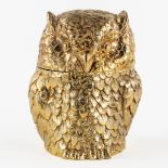 Mauro MANETTI (1946) 'Owl' an ice pail, gilt metal. (L:13,5 x W:16 x H:19,5 cm)