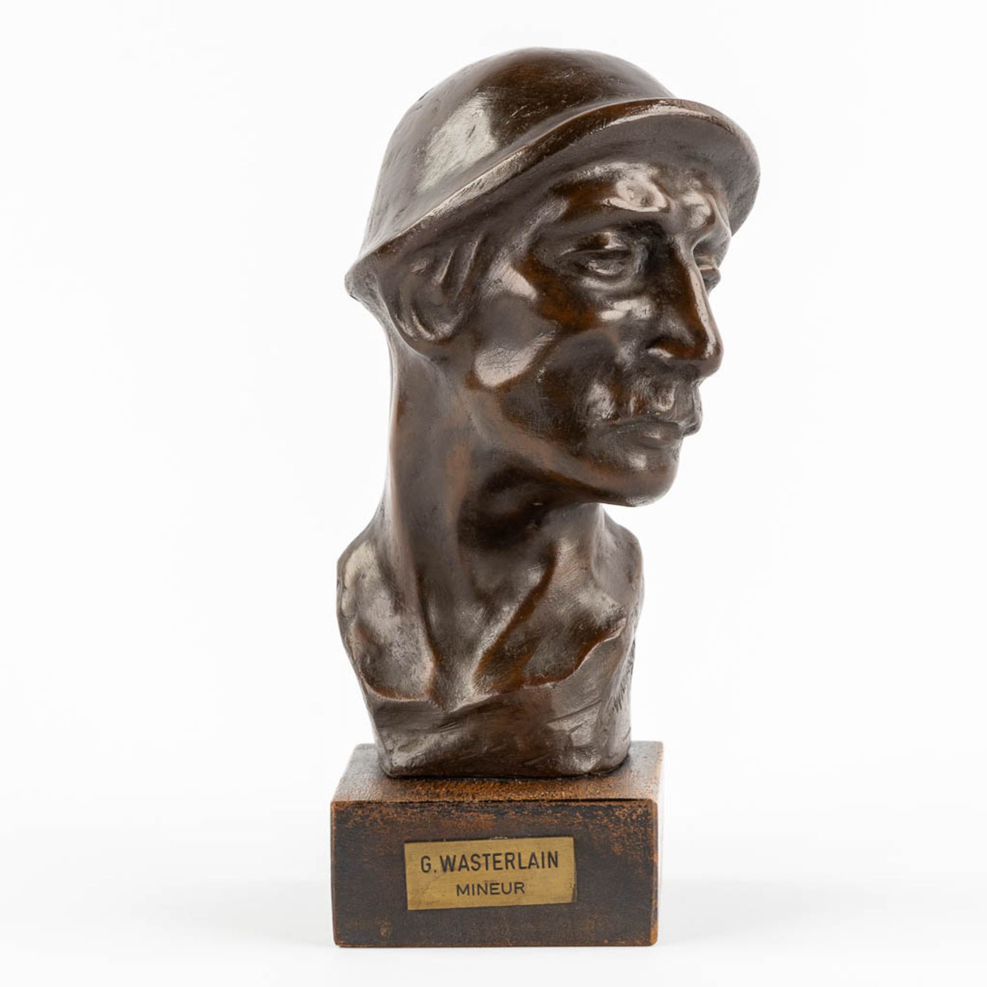 Georges WASTERLAIN (1889-1963) 'Mineur' patinated bronze. (L:11 x W:13 x H:26,5 cm) - Bild 3 aus 11