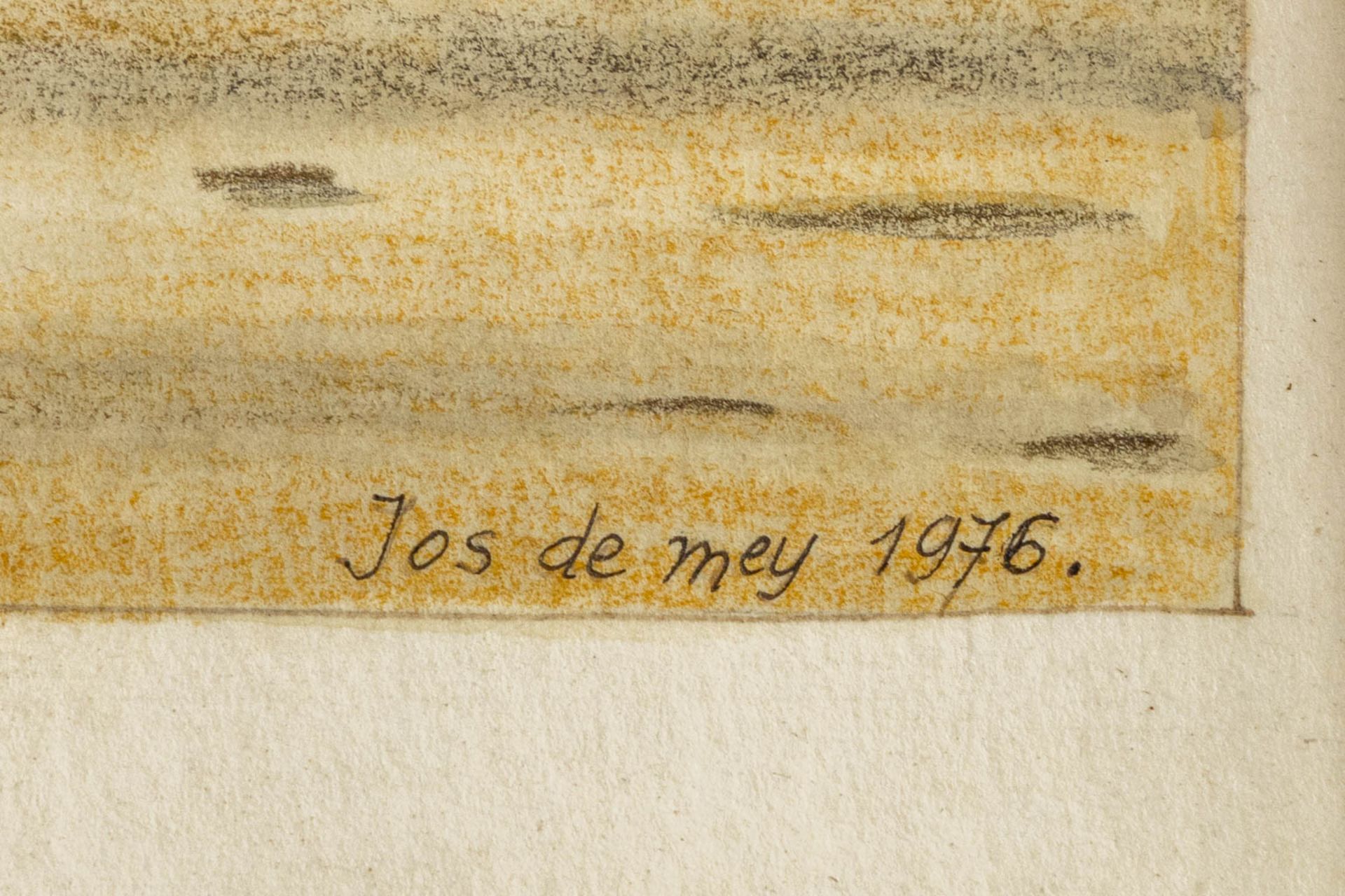 Jos DE MEY (1928-2007) 'In een door de winden gladgestreken zandvlakte . ' pencil on paper. (W:57 x - Bild 7 aus 9