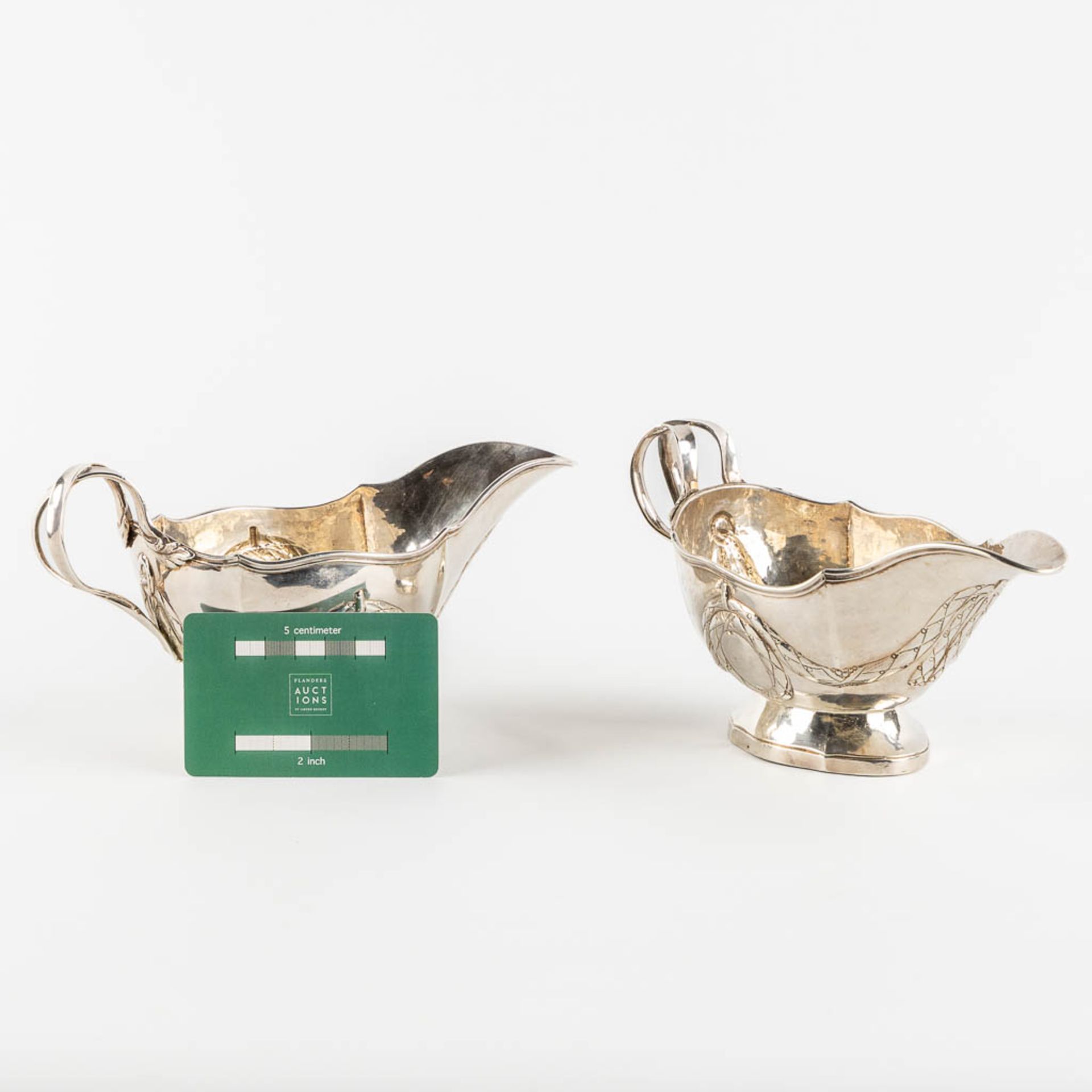 A pair of saucers, silver, Louis XVI. 'Master with the three nails, Brussels, 1781. 18th C. (L:9,5 x - Bild 2 aus 11