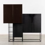 Pastoe 'Vision 90', a cabinet. Wood, metal and glass. Circa 1990. (L:55 x W:144 x H:145 cm)
