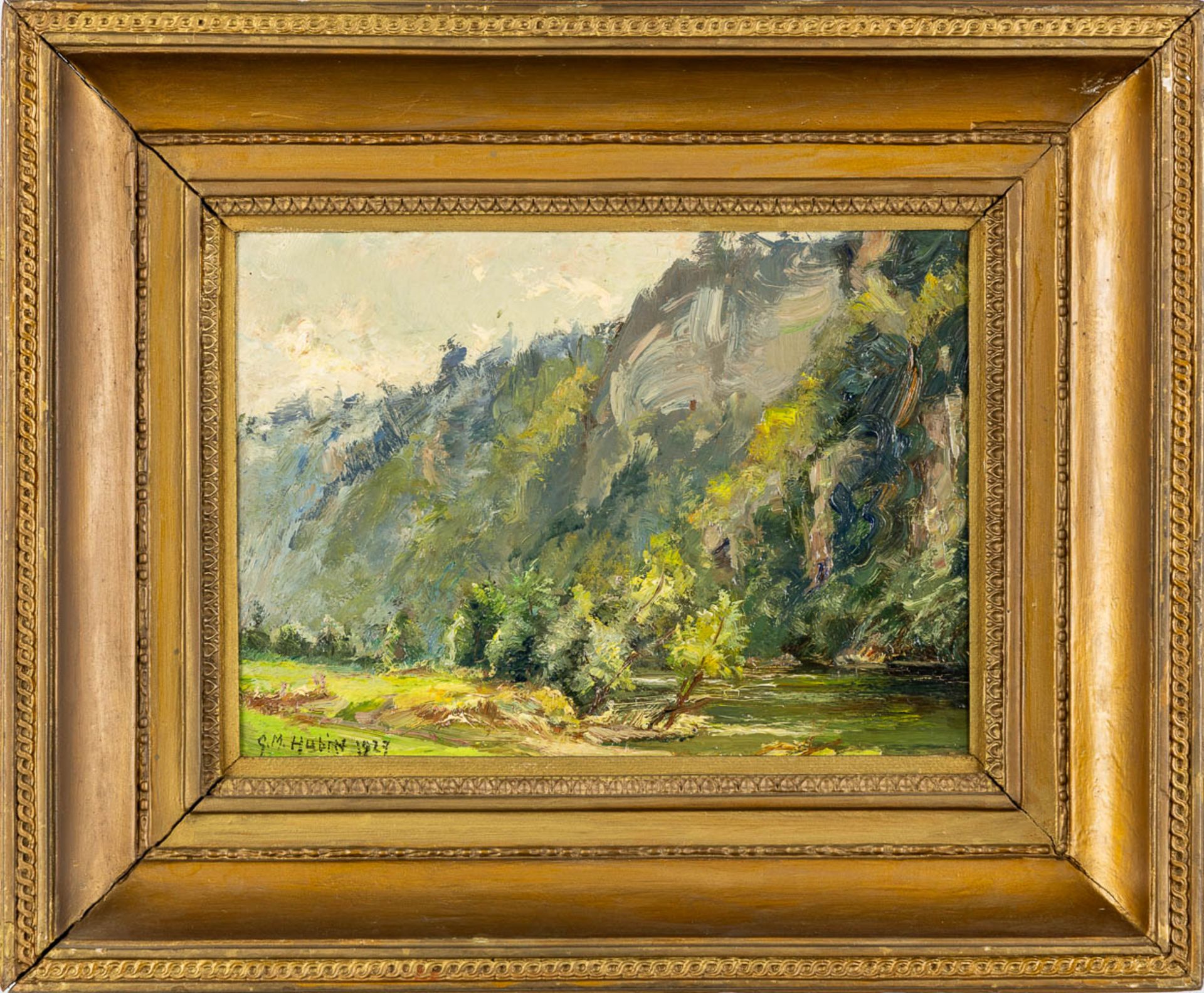 Gilbert Maurice HUBIN (1904-1982) 'Two Landscapes' oil on board. 1927. (W:32 x H:23 cm) - Bild 8 aus 12