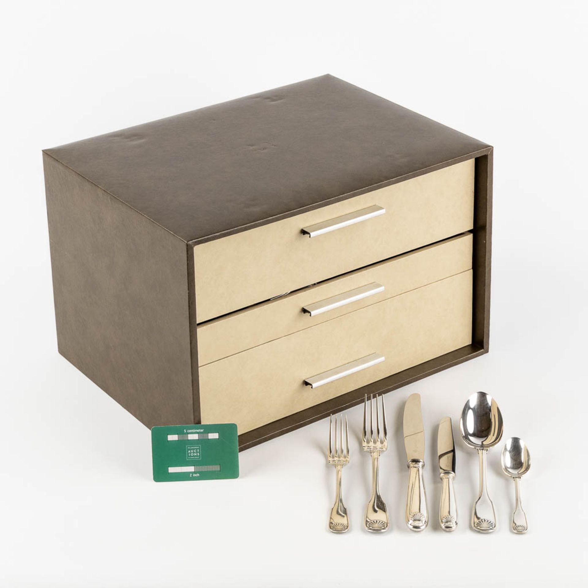 Christofle Vendome, 61-piece silver-plated cutlery in a storage box. (L:30 x W:39 x H:25 cm) - Bild 2 aus 16