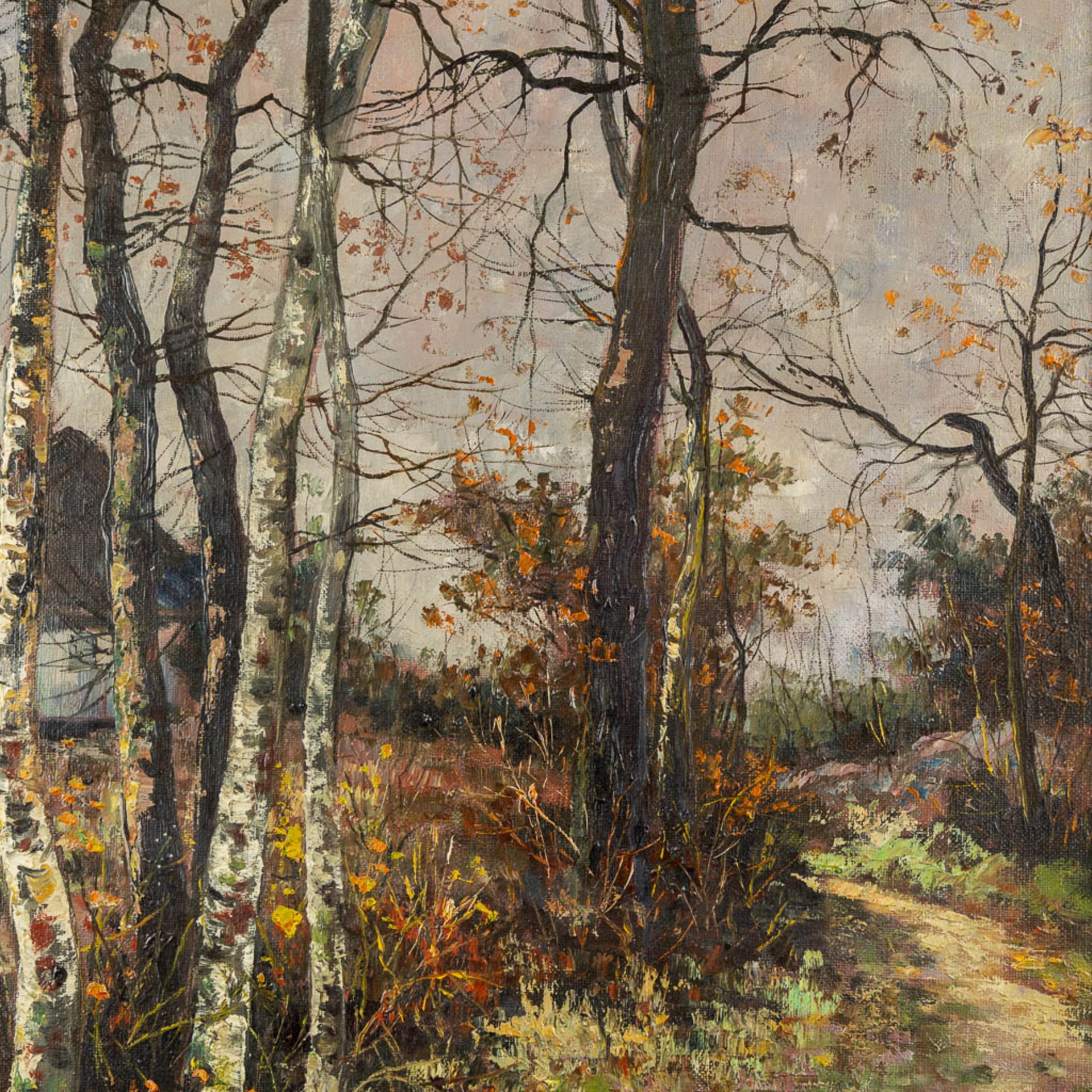 Franz VAN GENESEN (1887-1945) 'View on a farmhouse' oil on canvas. (W:60 x H:55 cm) - Image 5 of 8