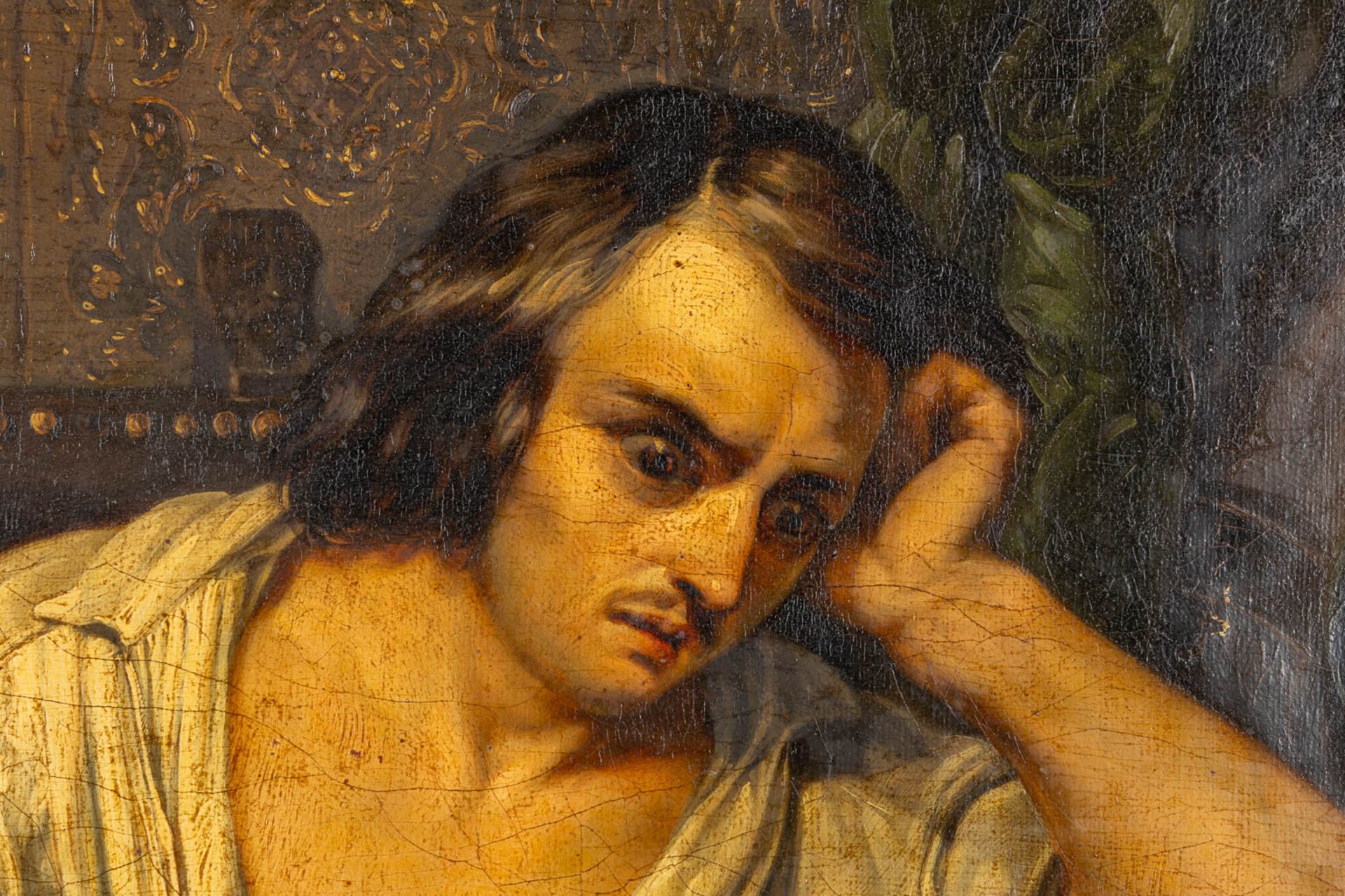 Auguste PIRON (1816-1895) 'Le Lettre' oil on canvas. 1843. (W:69 x H:90 cm) - Image 4 of 10