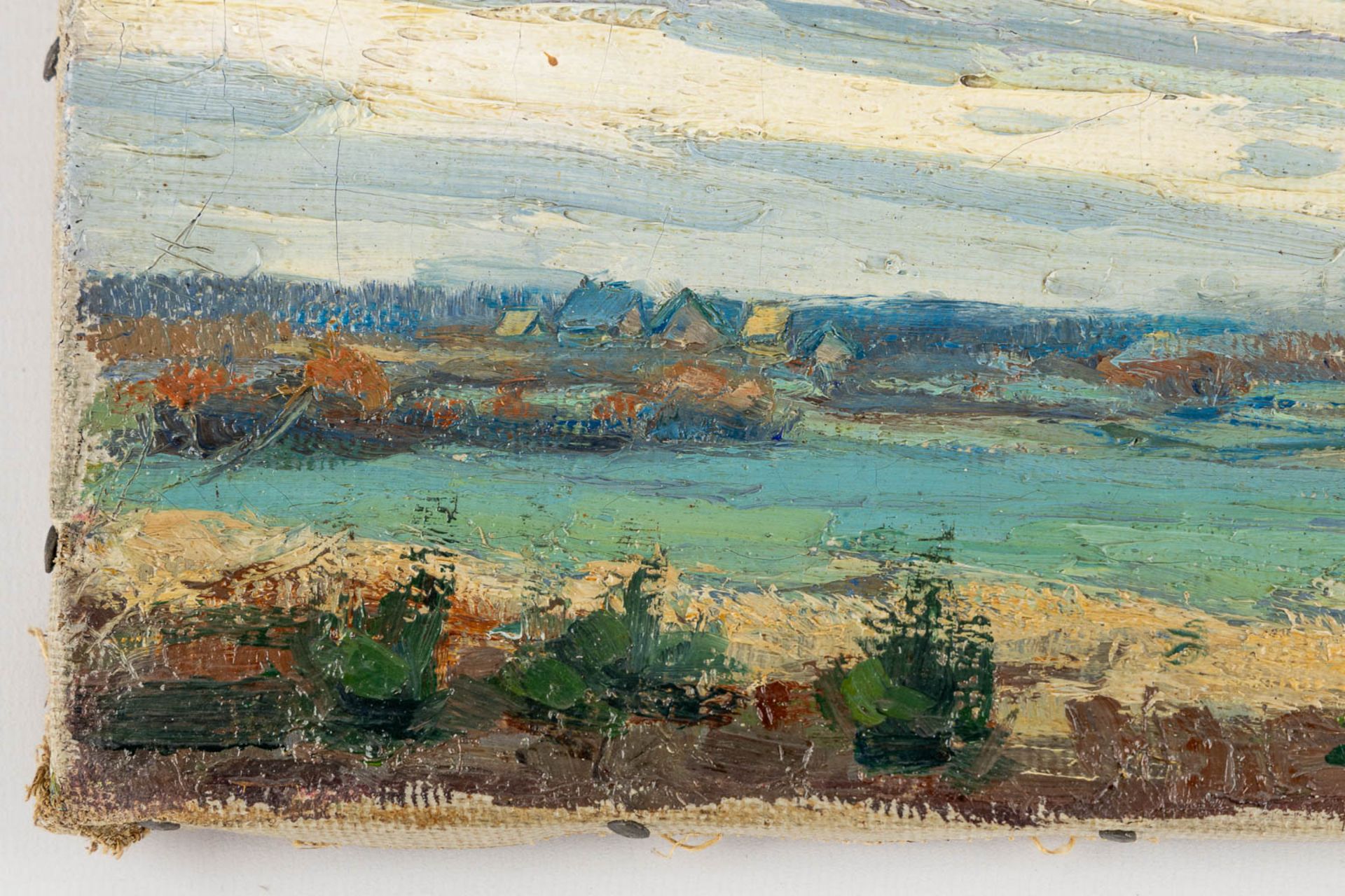 Jacques DOUVEN (1908-2002) 'Two Landscapes' oil on canvas. (W:40 x H:30 cm) - Image 11 of 15