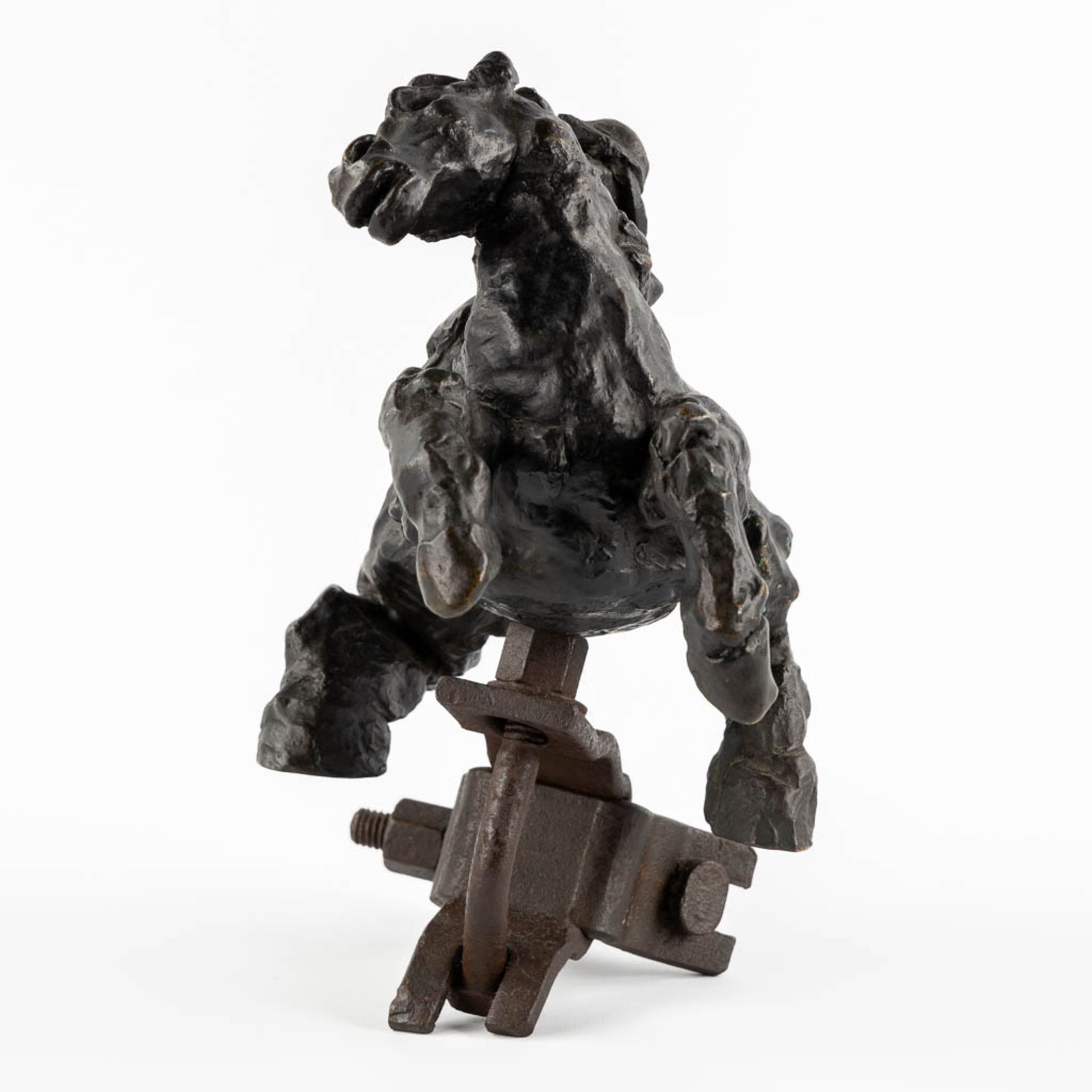 P. LAMBERT (XX) 'Riding a horse' patinated bronze, Ducros Foundry Mark. (L:15 x W:27 x H:28 cm) - Image 6 of 11