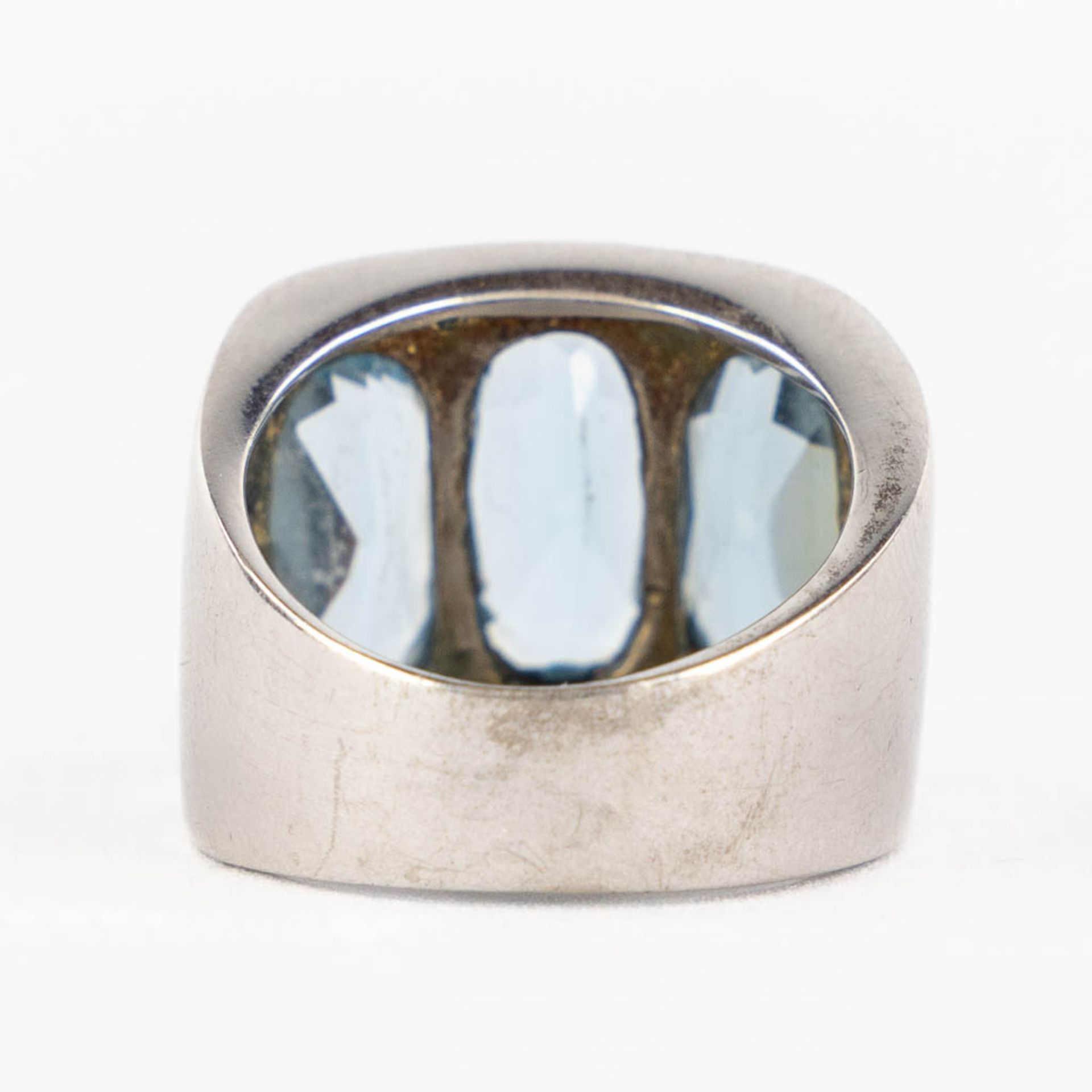 Axel MEES (1966-2012) 'Ring' silver with three facetted natural stones. - Bild 8 aus 11