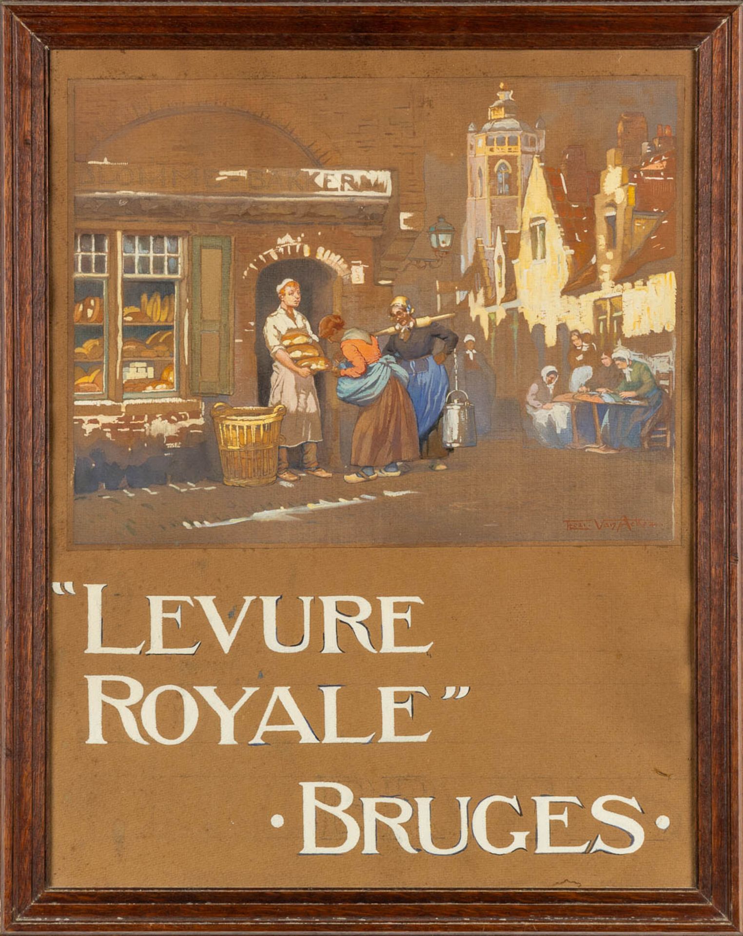 Flori VAN ACKER (1858-1940) &quot;Levure Royale Bruges&quot;. (W:56 x H:72 cm) - Image 3 of 7