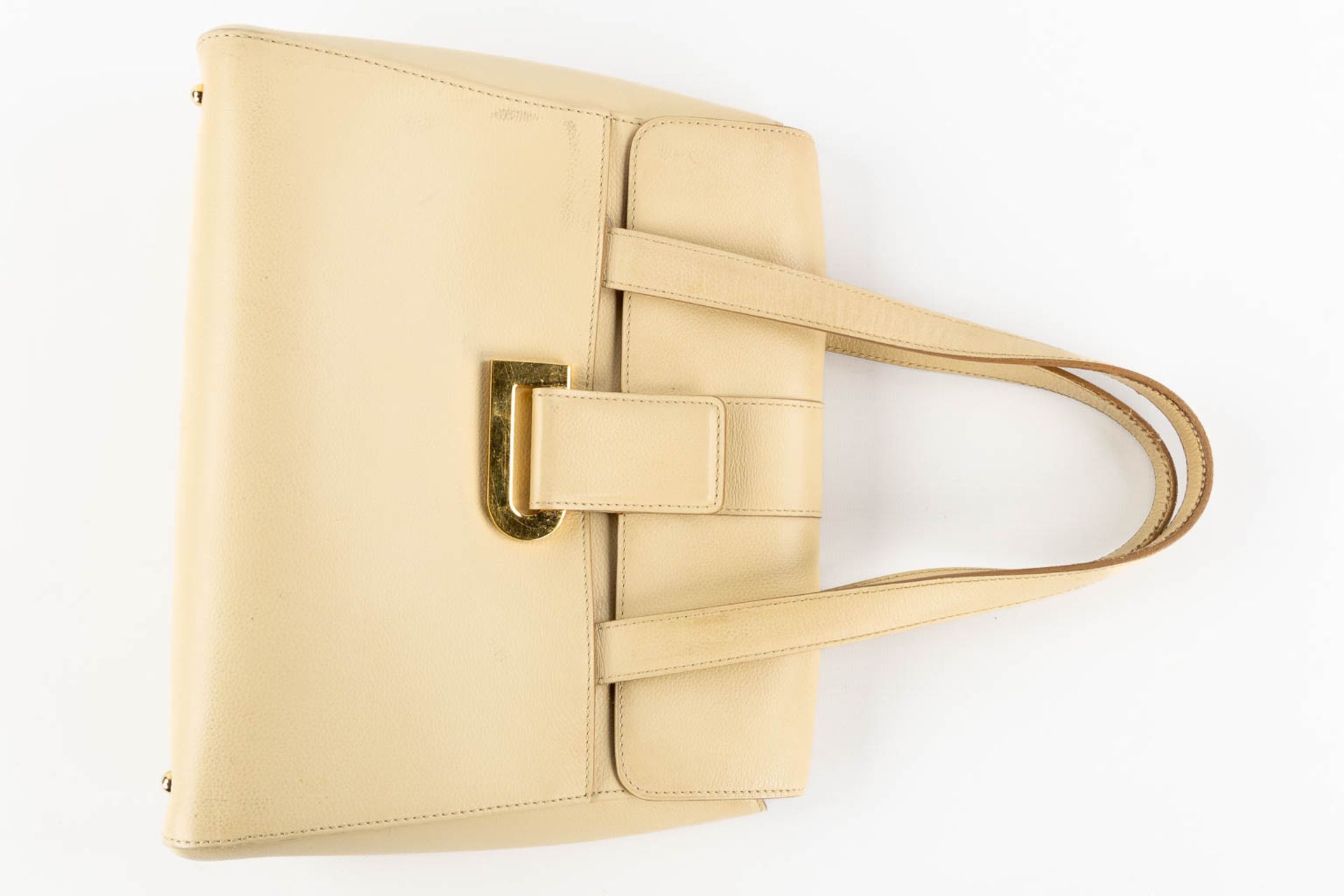 Delvaux model 'Reverie' Jumping, Ivoire. Ivory coloured leather. (L:11 x W:28 x H:23 cm) - Image 10 of 20