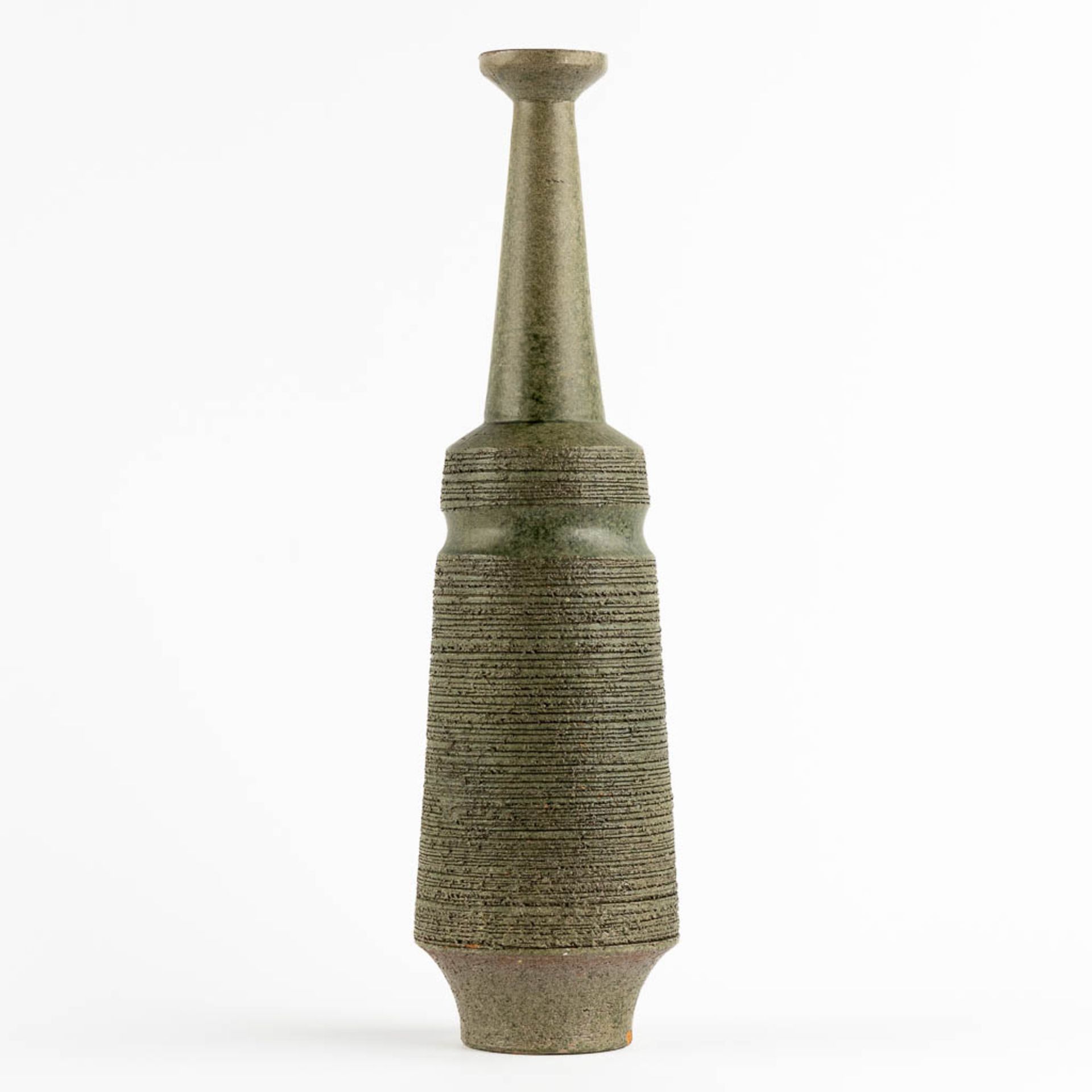 Amphora or Keramar, a large green vase, glazed ceramics. (H:53 x D:14 cm) - Bild 5 aus 10