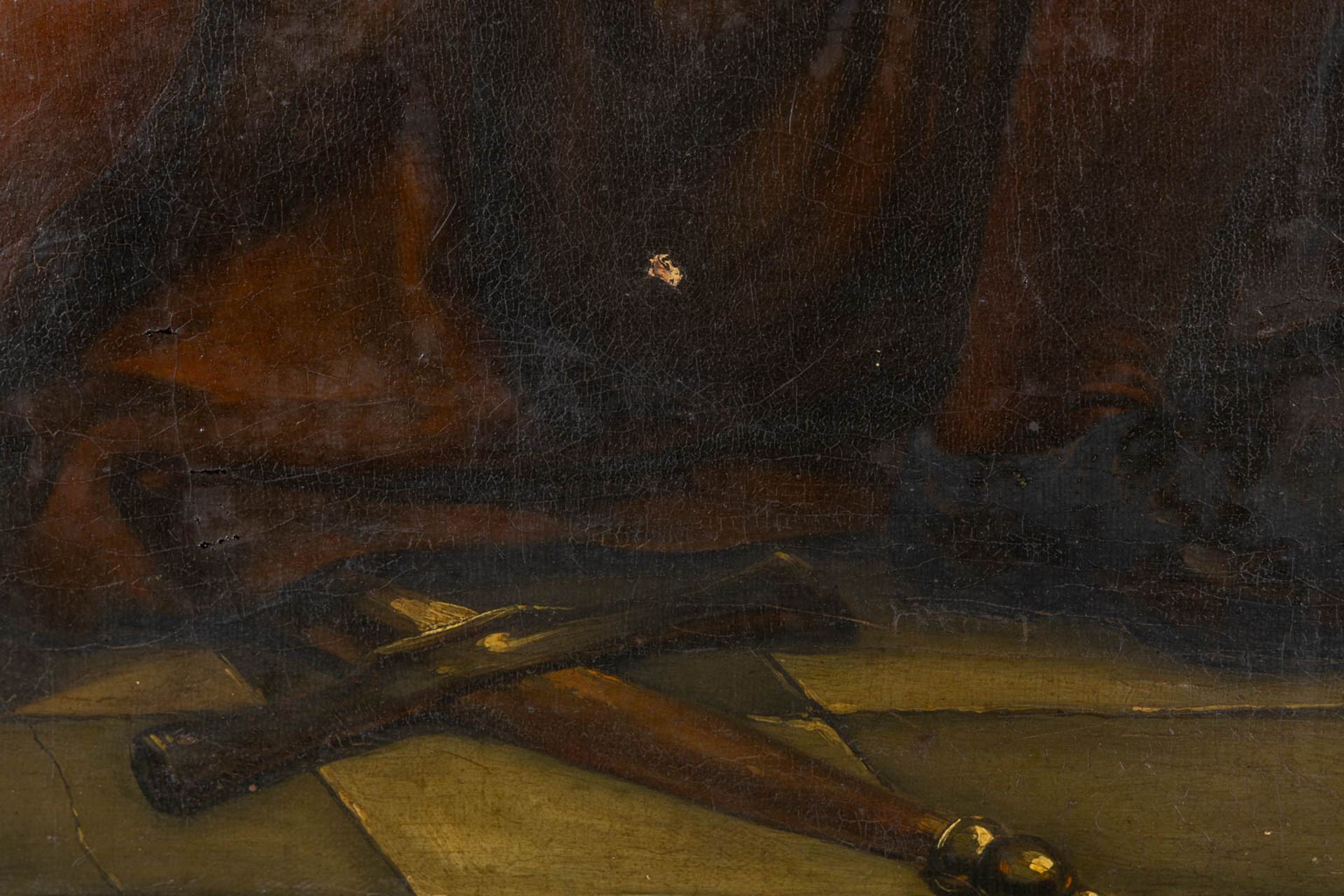 Auguste PIRON (1816-1895) 'Le Lettre' oil on canvas. 1843. (W:69 x H:90 cm) - Image 7 of 10