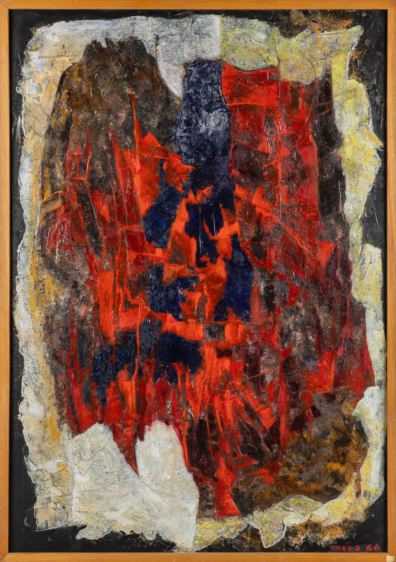 Jozef MEES (1898-1987) 'Abstract' oil on board. 1966. (W:92 x H:132 cm) - Bild 3 aus 8