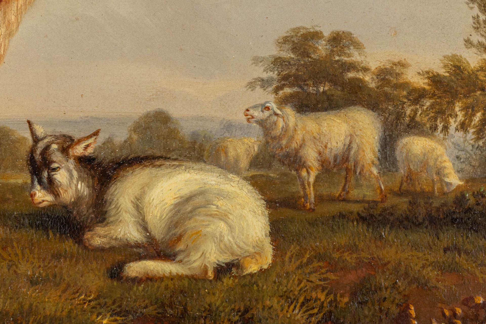 J. VOJAVE (XIX) 'Cow and sheep' oil on a mahogany panel. 1851. (W:40 x H:30,5 cm) - Bild 6 aus 9
