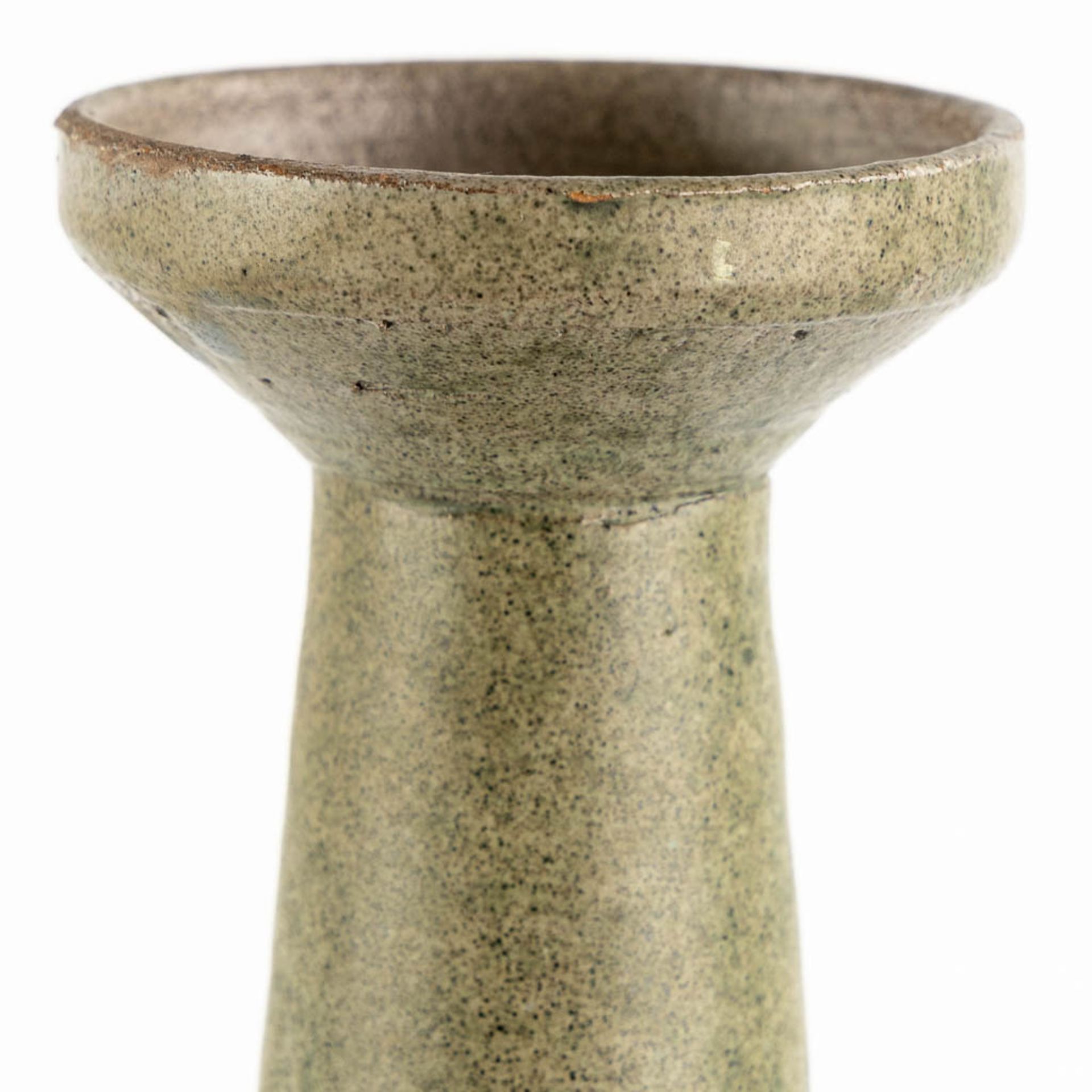 Amphora or Keramar, a large green vase, glazed ceramics. (H:53 x D:14 cm) - Bild 6 aus 10