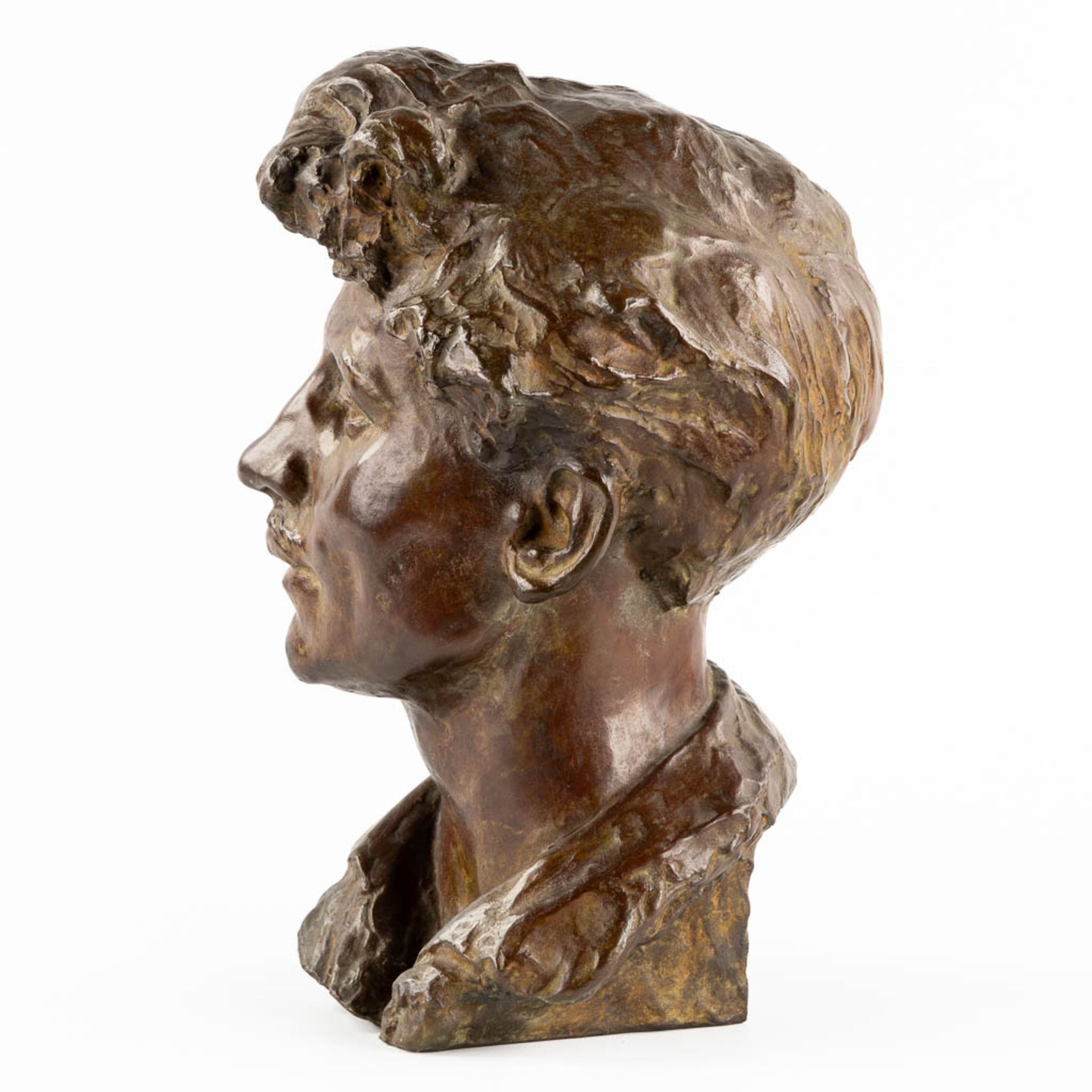 War VAN ASTEN (1888-1958) 'Buste of Alfons Blomme' patinated bronze. (L:27 x W:25 x H:40 cm) - Image 5 of 10