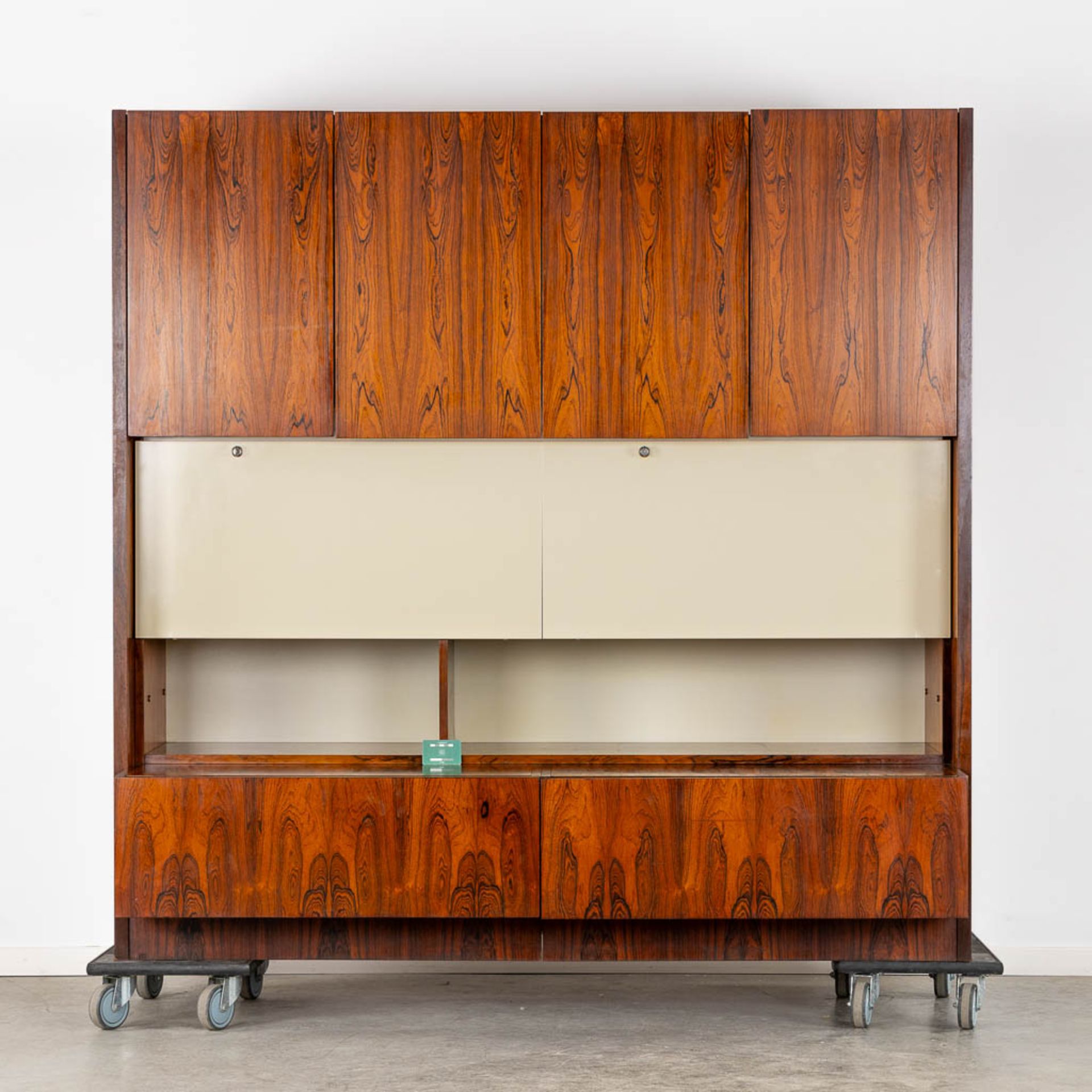 Oswald VERMAERCKE (1926)(attr.) 'Mid century highboard' Rosewood veneer. (L:71 x W:187 x H:185 cm) - Image 2 of 16