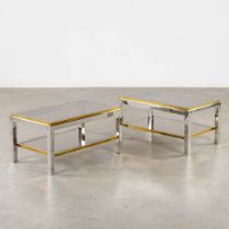 Willy RIZZO (1928-2013) 'Flaminia' two side tables. (L:50 x W:80 x H:41 cm)