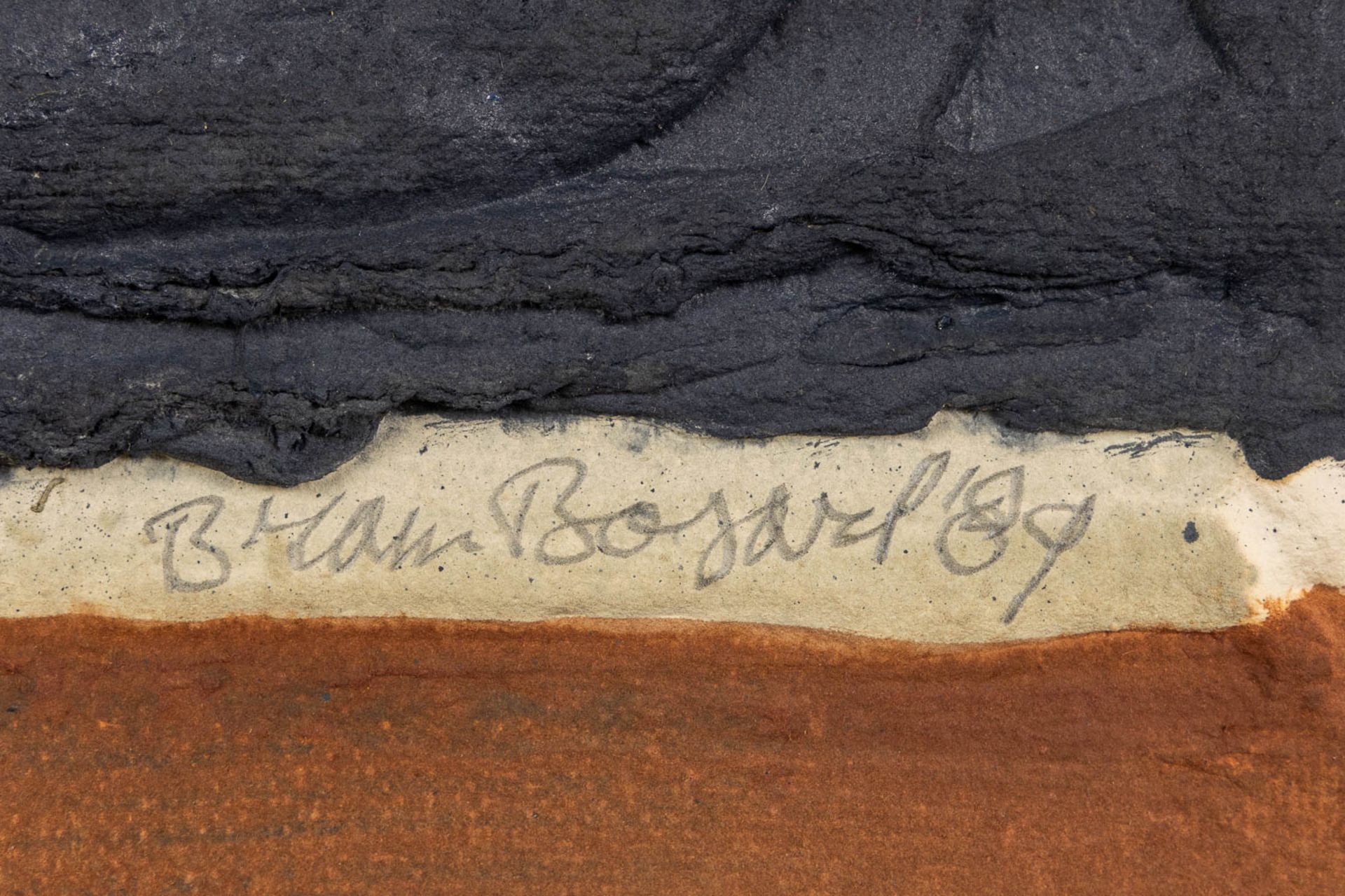 Bram BOGART (1921-2012) 'Brown, Black, White' aquagravure. 1989. (W:79 x H:110 cm) - Image 11 of 11