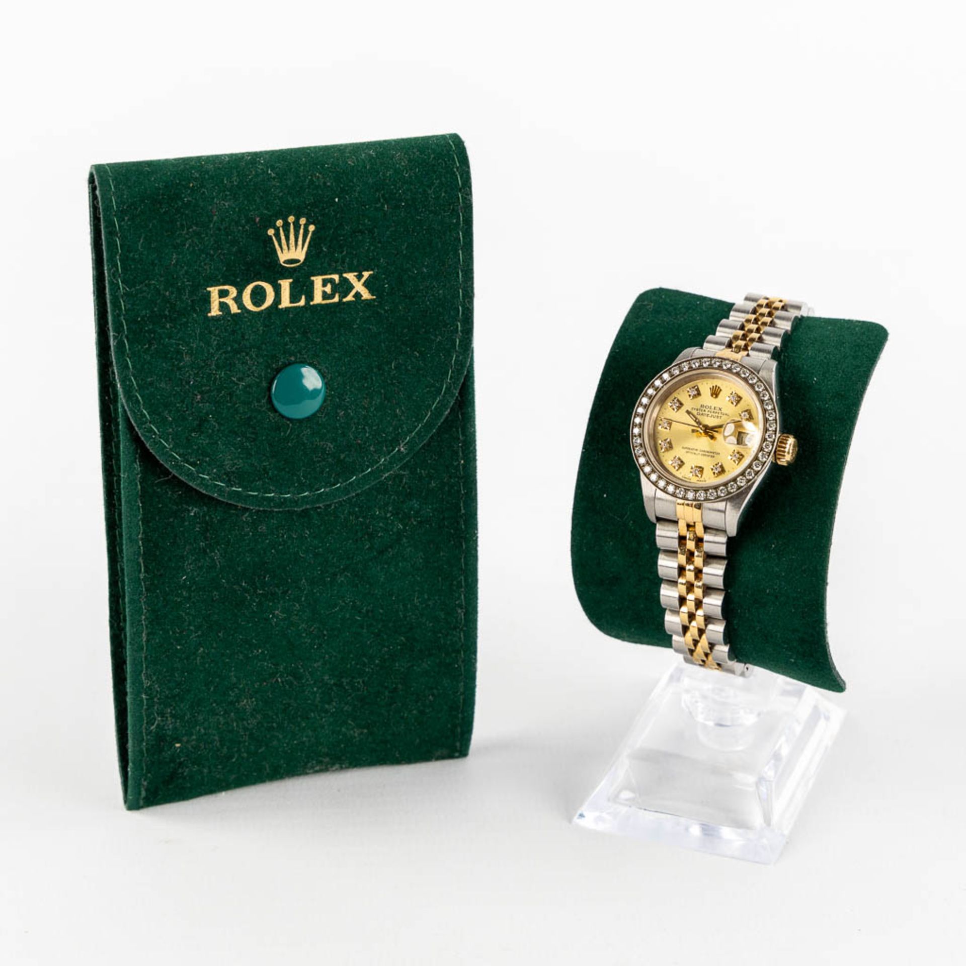 Rolex 69173 'Ladies Datejust', diamond dial and aftermarket Diamond bezel. 26,5mm. (D:2,65 cm) - Image 3 of 12