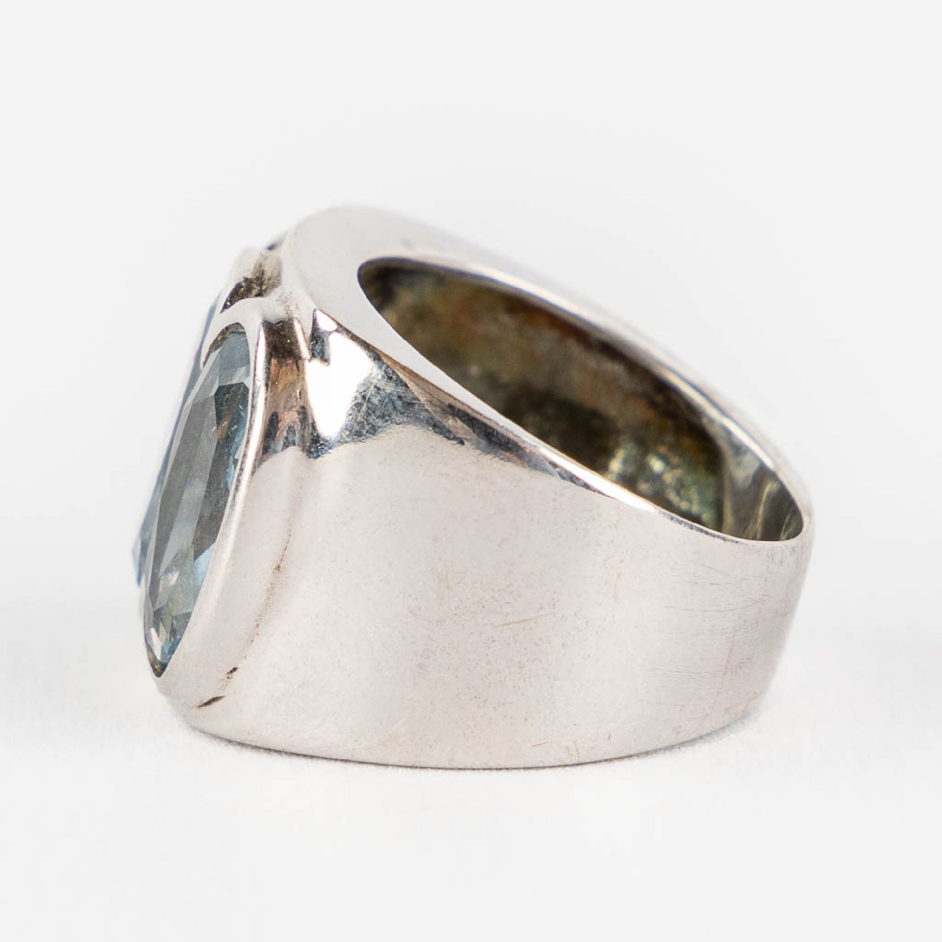 Axel MEES (1966-2012) 'Ring' silver with three facetted natural stones. - Bild 9 aus 11