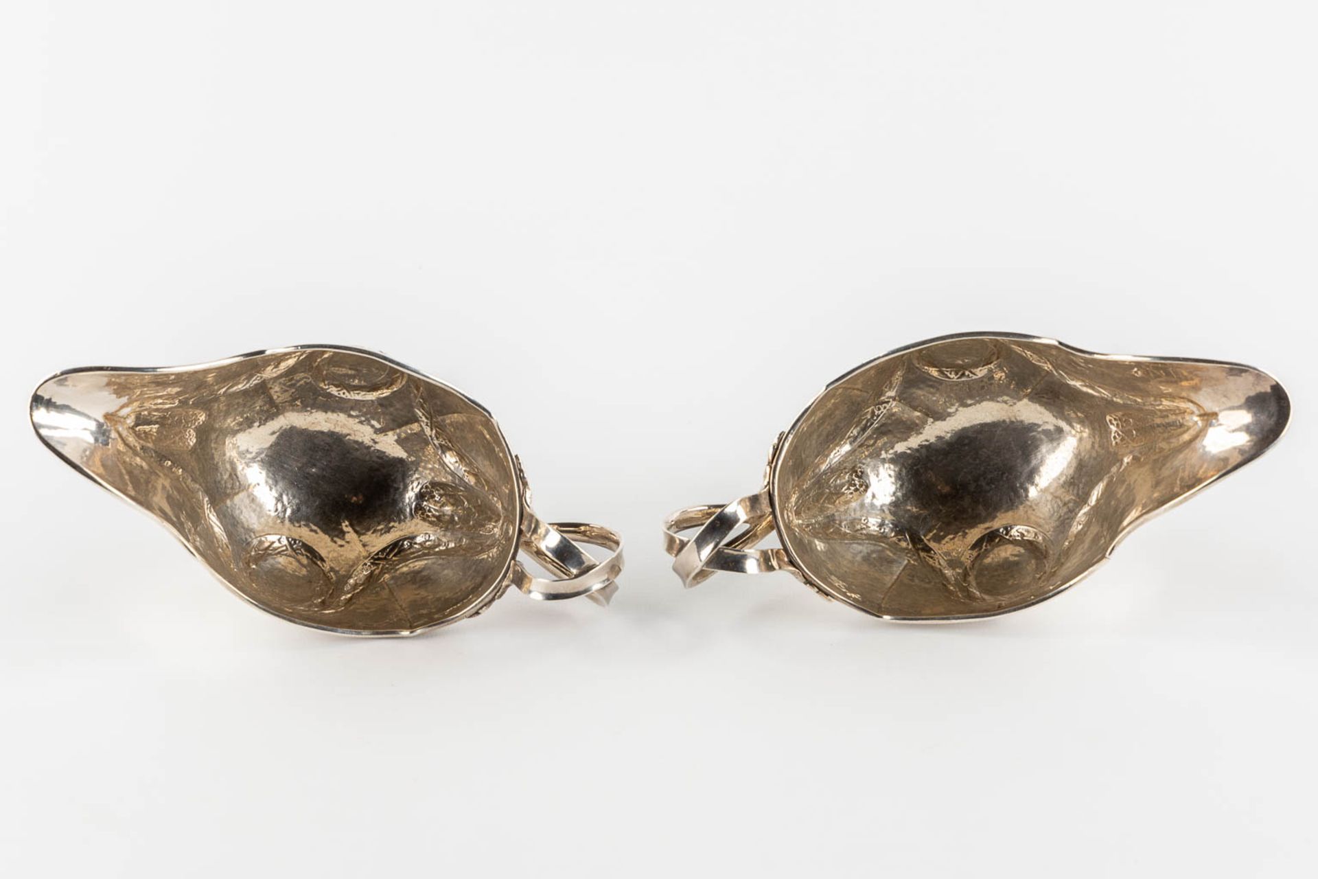 A pair of saucers, silver, Louis XVI. 'Master with the three nails, Brussels, 1781. 18th C. (L:9,5 x - Image 9 of 11