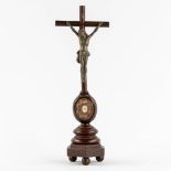 A reliquary crucifix with a relic for Saint Luciae and Agnus Dei. (L:14 x W:17 x H:51 cm)