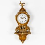 Zenith, a cartel clock. Wood with a hand-painted decor, gilt bronze mounted in louis XV style. (W:27