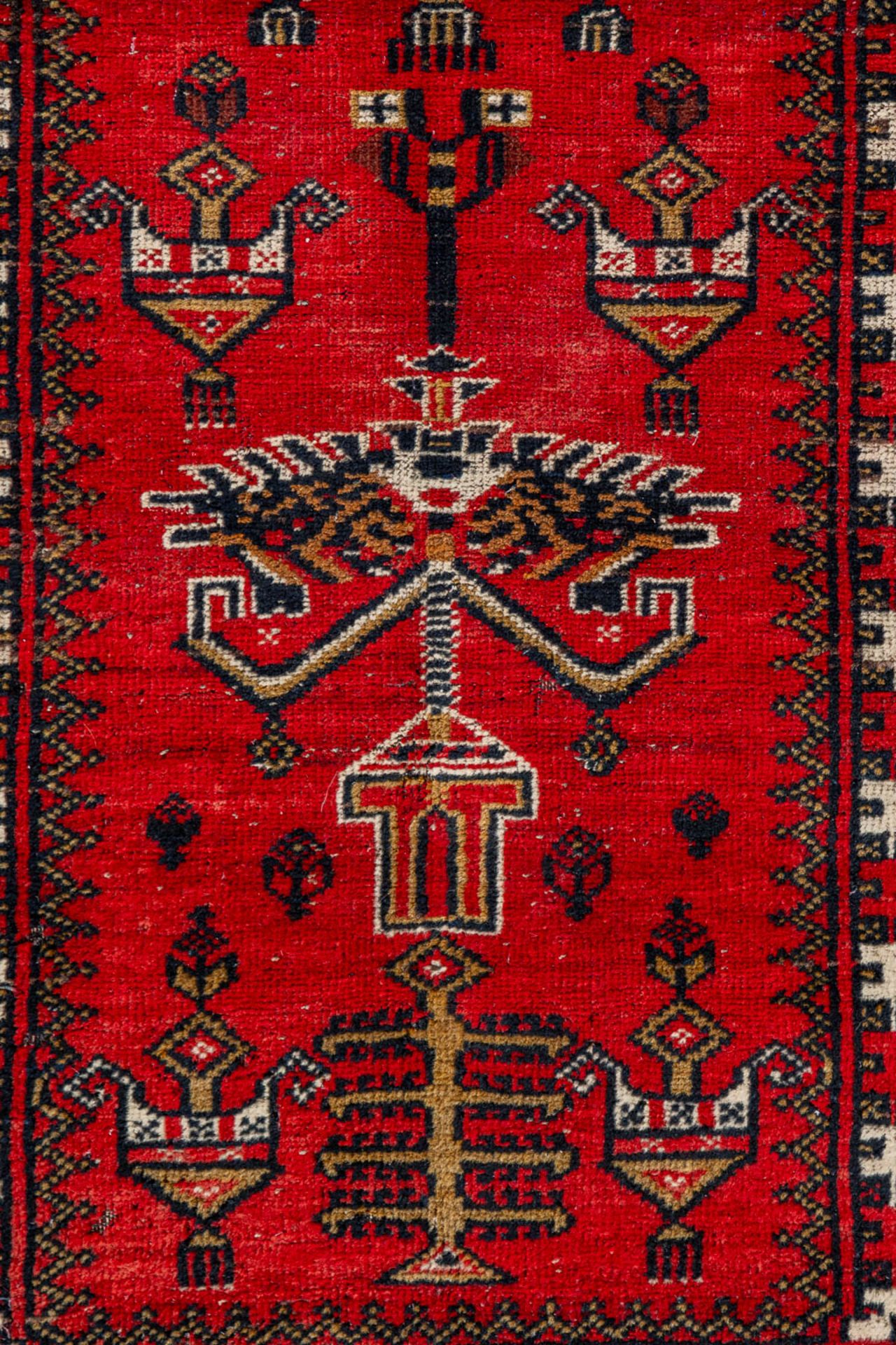 An Oriental hand-made carpet, Bellutch, Prayer rug. (L:130 x W:83 cm) - Image 6 of 8