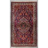 An Oriental hand-made carpet, Bakthiari. (L:237 x W:135 cm)