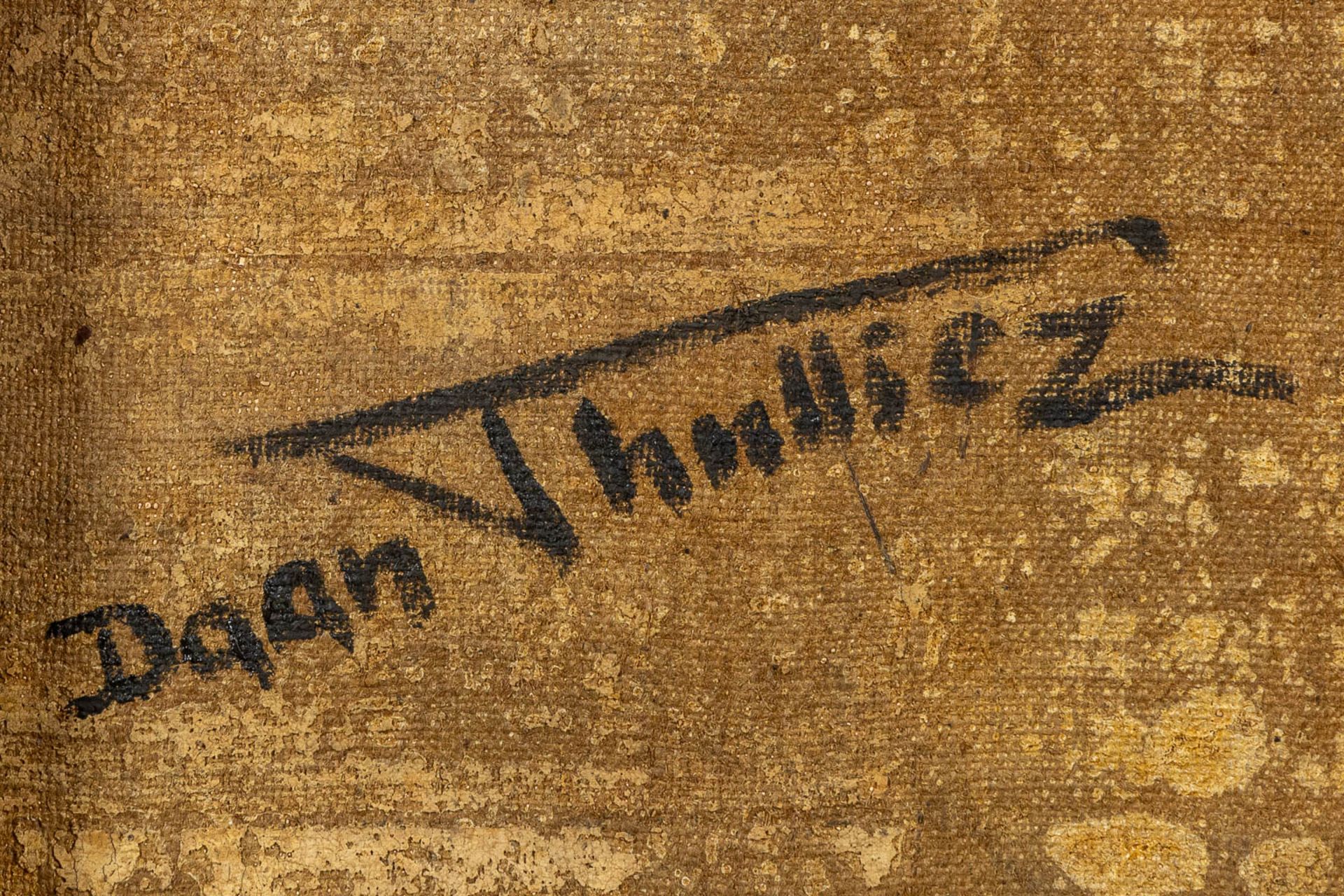 Daan THULLIEZ (1902-1965) 'Marine' oil on canvas. (W:75 x H:67 cm) - Image 10 of 10