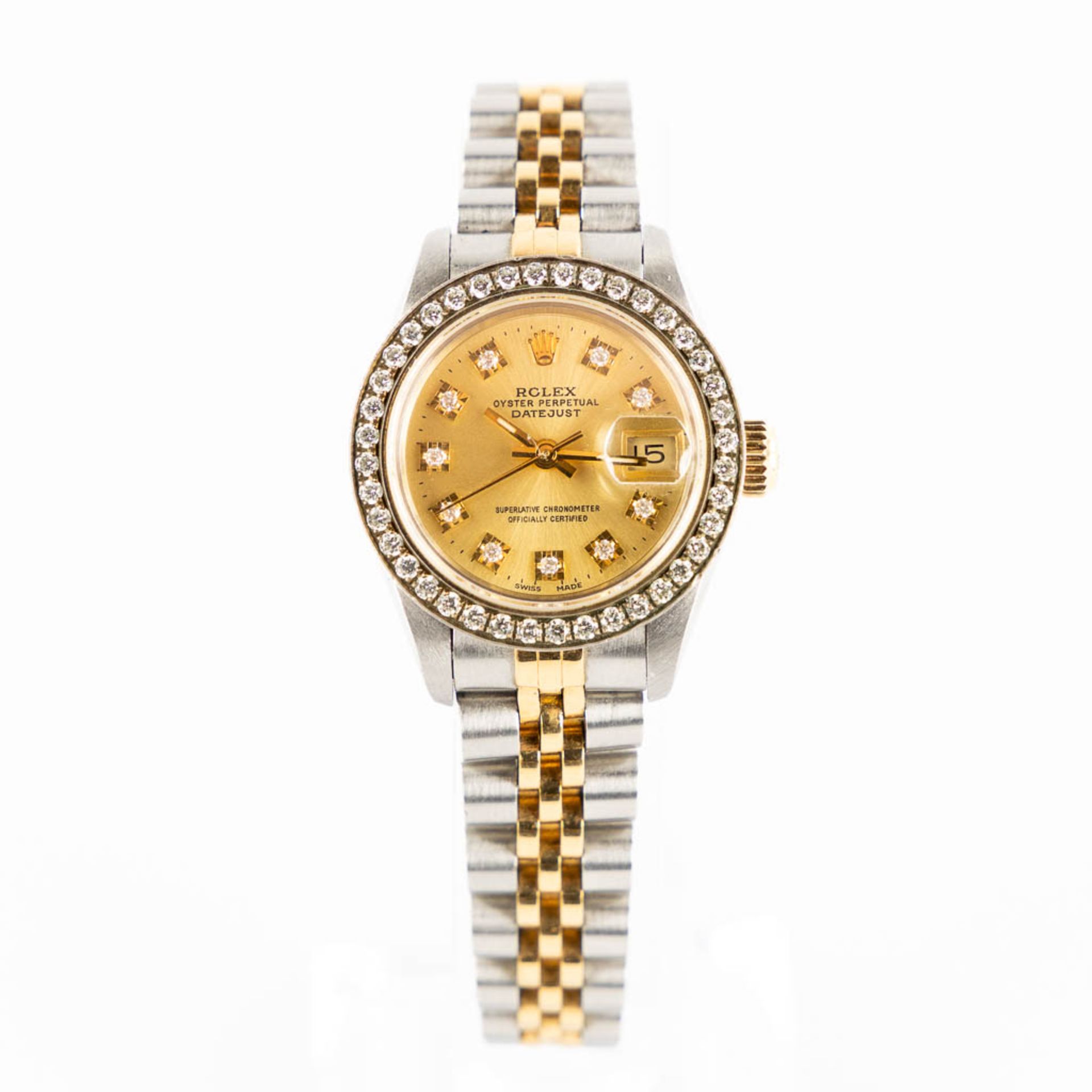 Rolex 69173 'Ladies Datejust', diamond dial and aftermarket Diamond bezel. 26,5mm. (D:2,65 cm) - Image 9 of 12