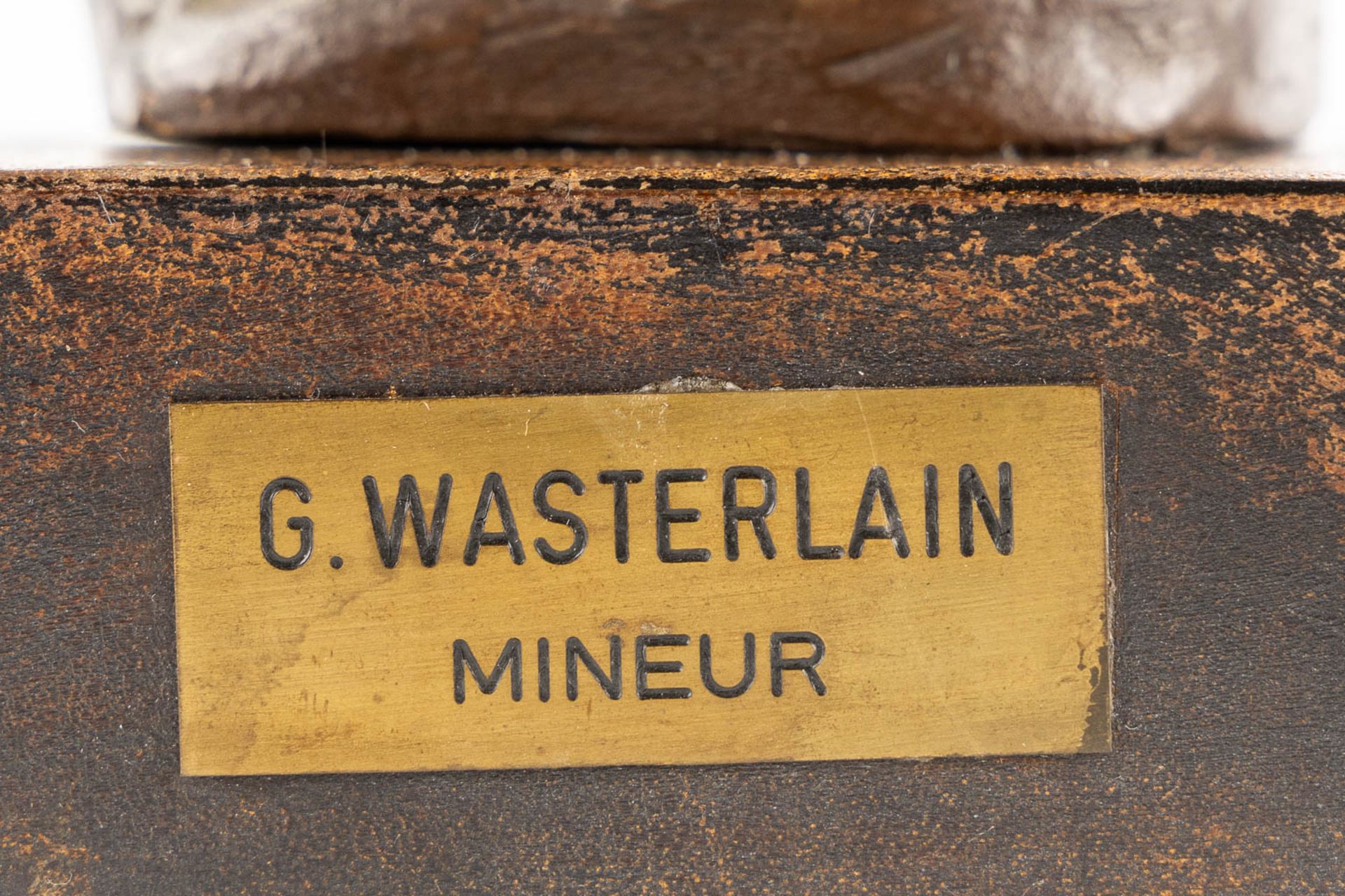 Georges WASTERLAIN (1889-1963) 'Mineur' patinated bronze. (L:11 x W:13 x H:26,5 cm) - Bild 9 aus 11