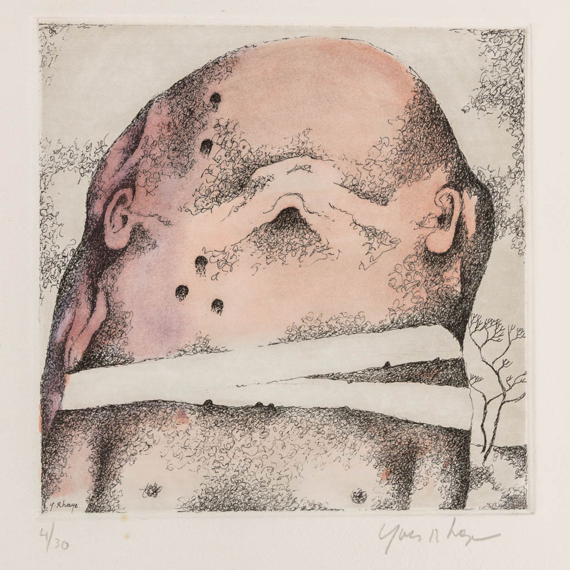 Yves RHAYÉ (1936-1995) 'Bereshit' A collection of poems and 14 serigraphs. 29/30. (L:4 x W:41 x H:64 - Image 17 of 20