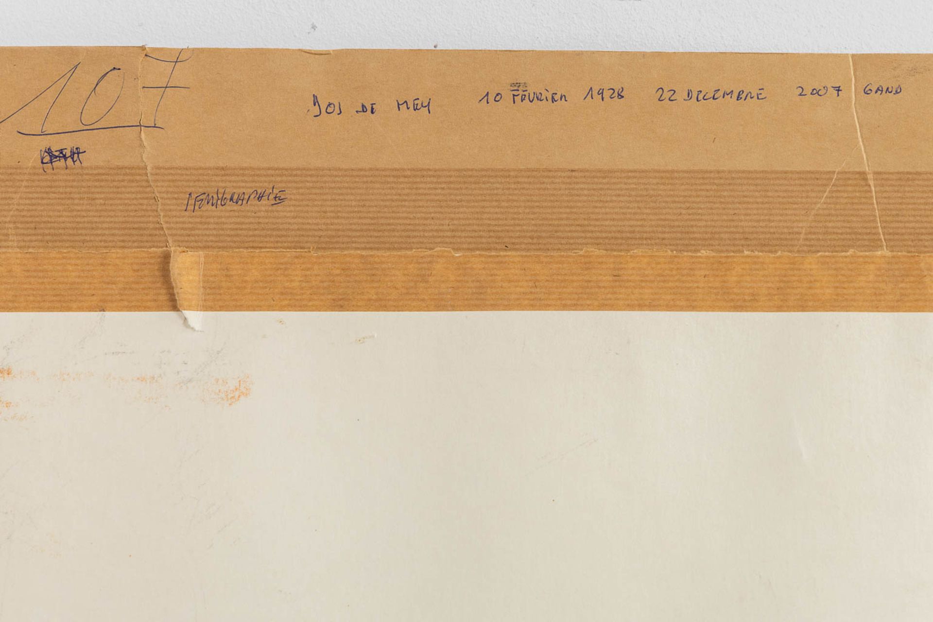 Jos DE MEY (1928-2007) 'In een door de winden gladgestreken zandvlakte . ' pencil on paper. (W:57 x - Bild 9 aus 9