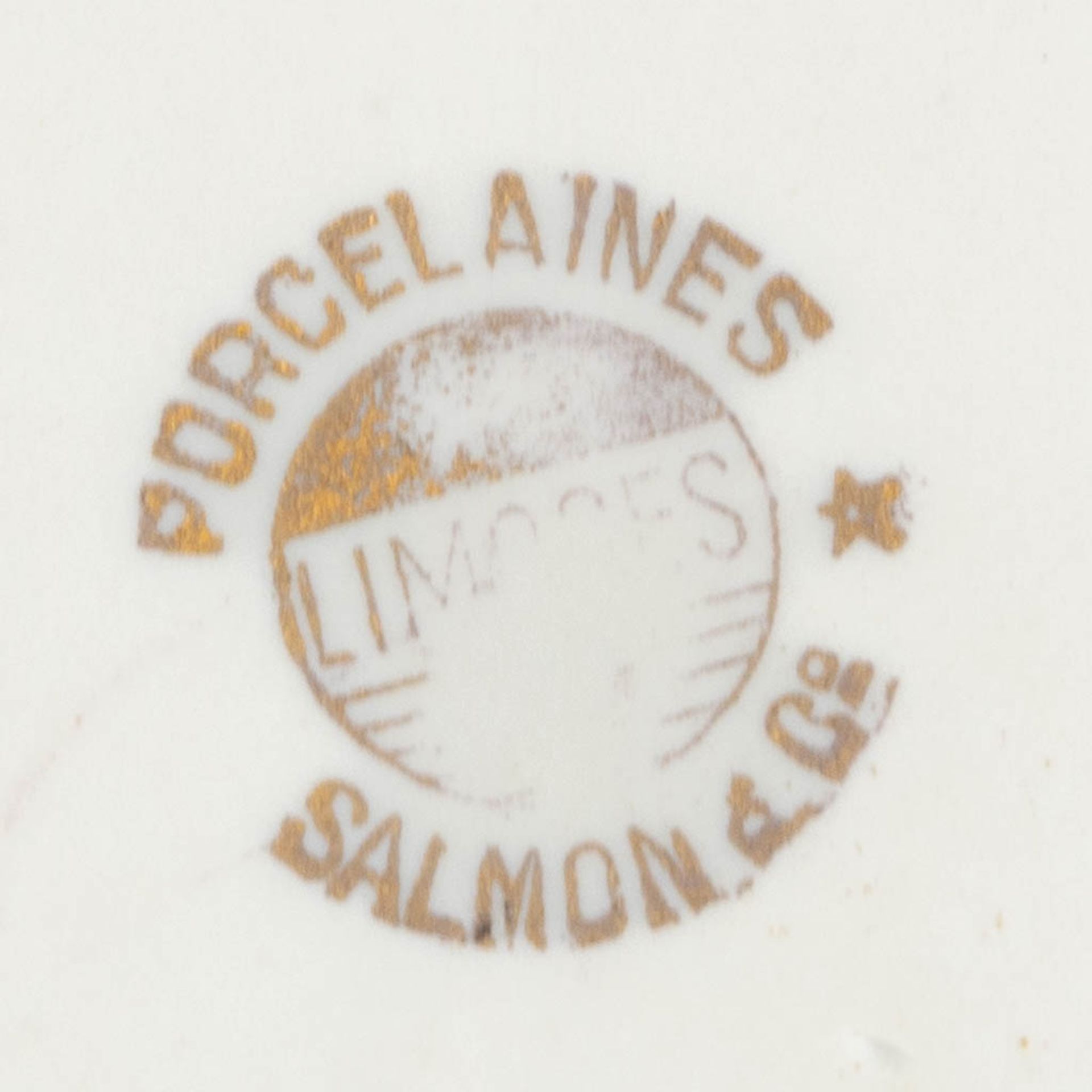 Salmon & Cie, Limoges, a large 73-piece dinner, coffee and tea service with a gilt rim. (D:31 cm - Bild 19 aus 24
