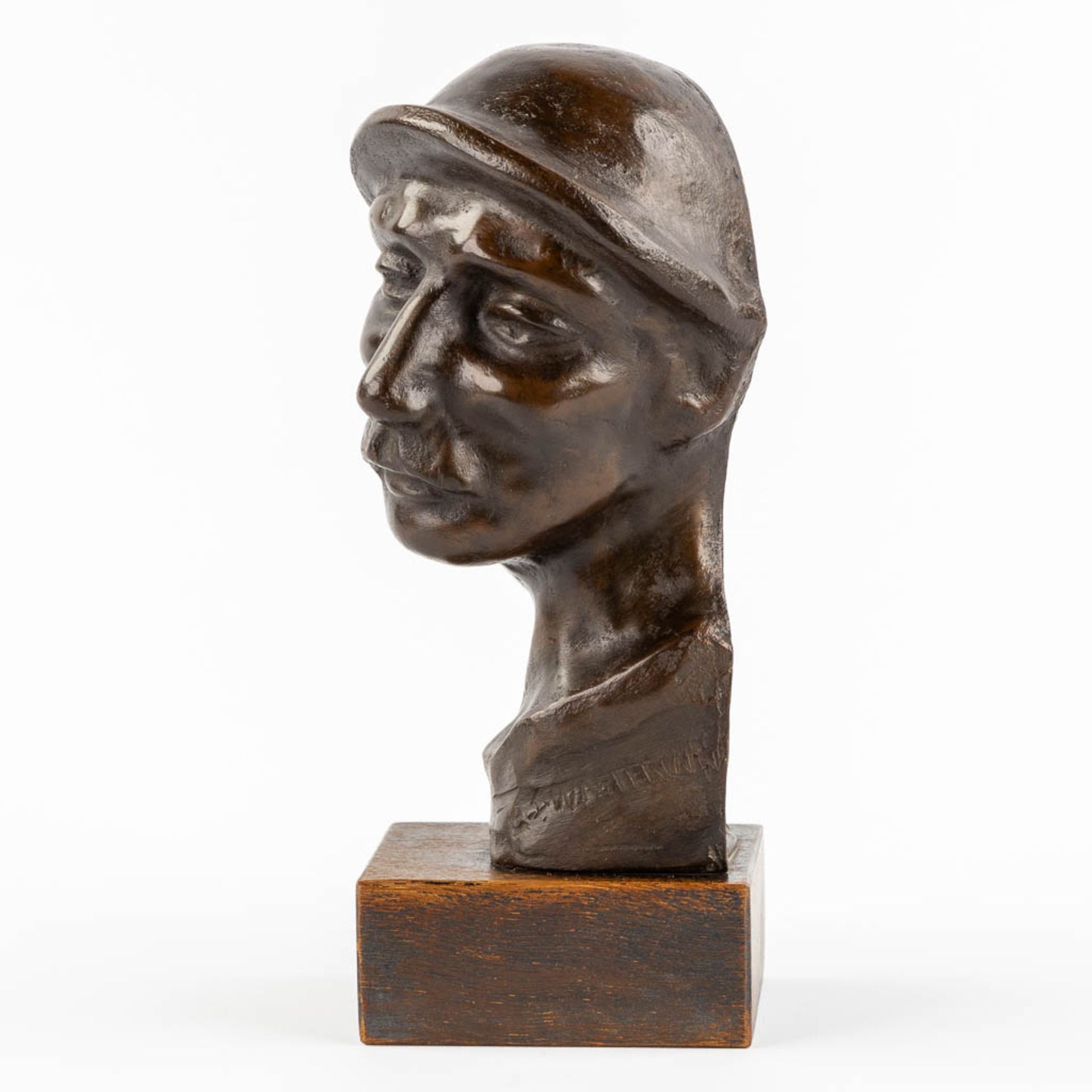 Georges WASTERLAIN (1889-1963) 'Mineur' patinated bronze. (L:11 x W:13 x H:26,5 cm) - Bild 6 aus 11