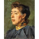 Jules POLLET (1870-1941) 'Portrait of a lady' oil on canvas. (W:32 x H:40 cm)