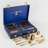 A gold-plated 'Solingen' flatware cutlery set, made in Germany. Model 'Louis XV' . (L:34 x W:45 x H: