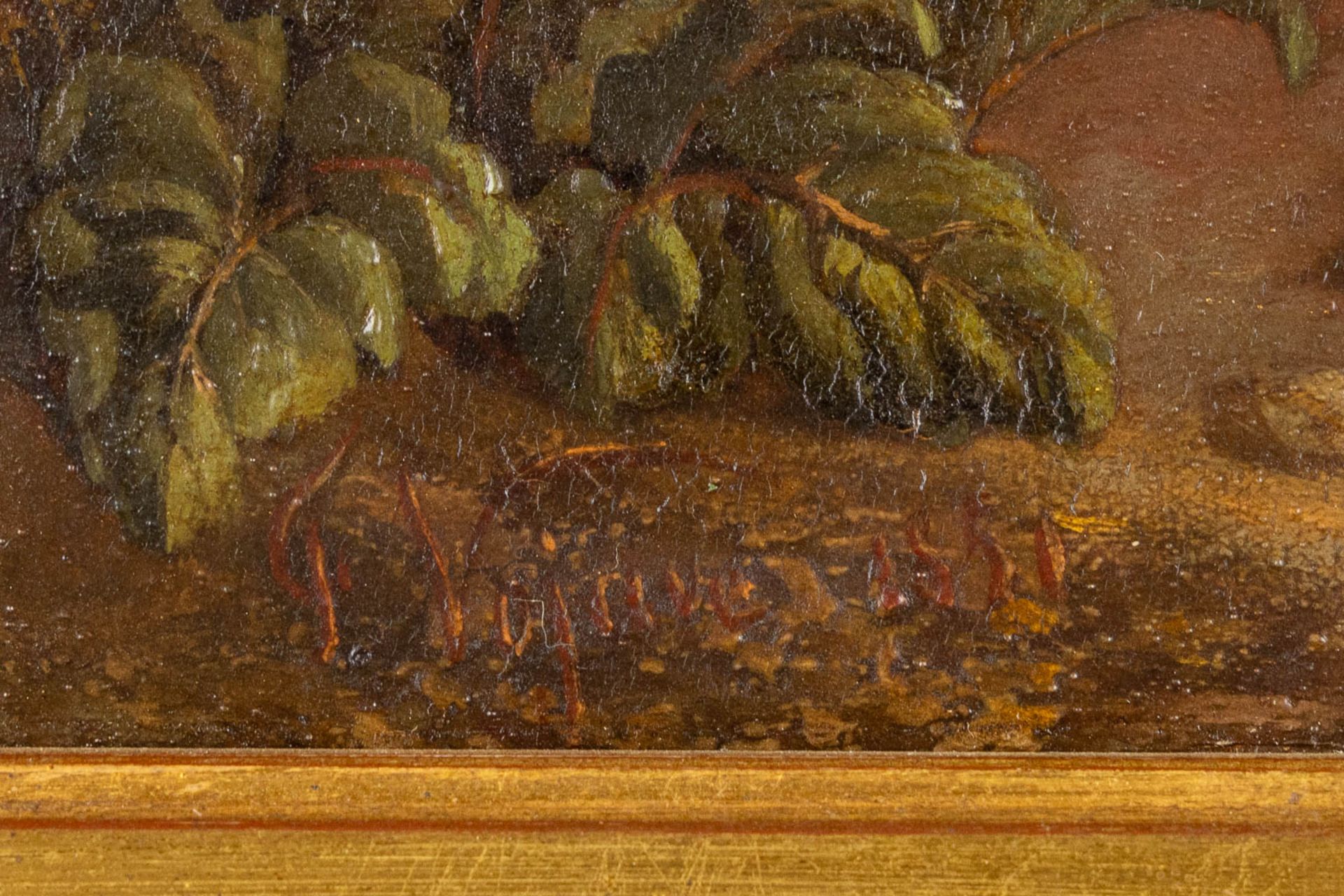 J. VOJAVE (XIX) 'Cow and sheep' oil on a mahogany panel. 1851. (W:40 x H:30,5 cm) - Bild 7 aus 9
