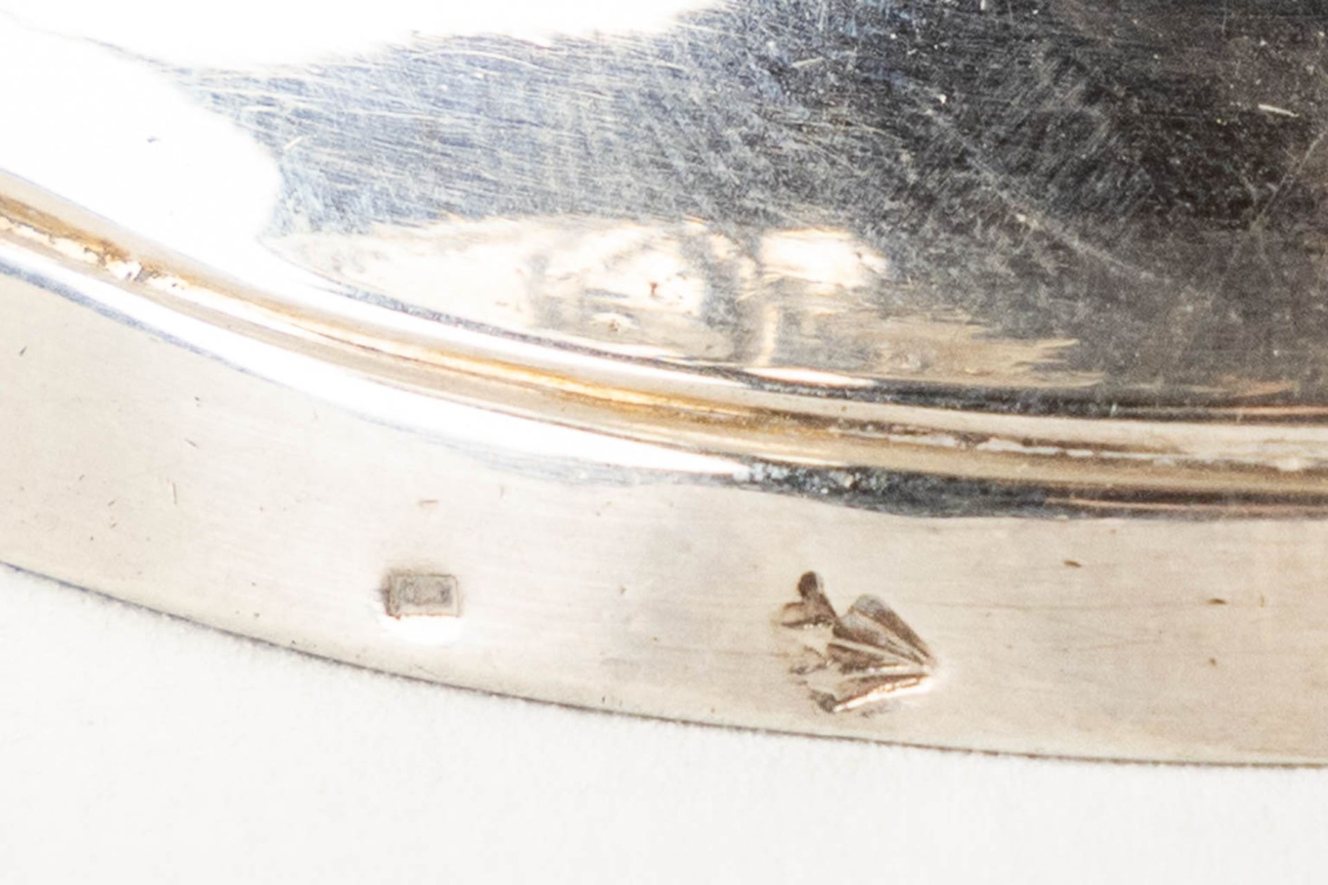 A pair of saucers, silver, Louis XVI. 'Master with the three nails, Brussels, 1781. 18th C. (L:9,5 x - Image 11 of 11