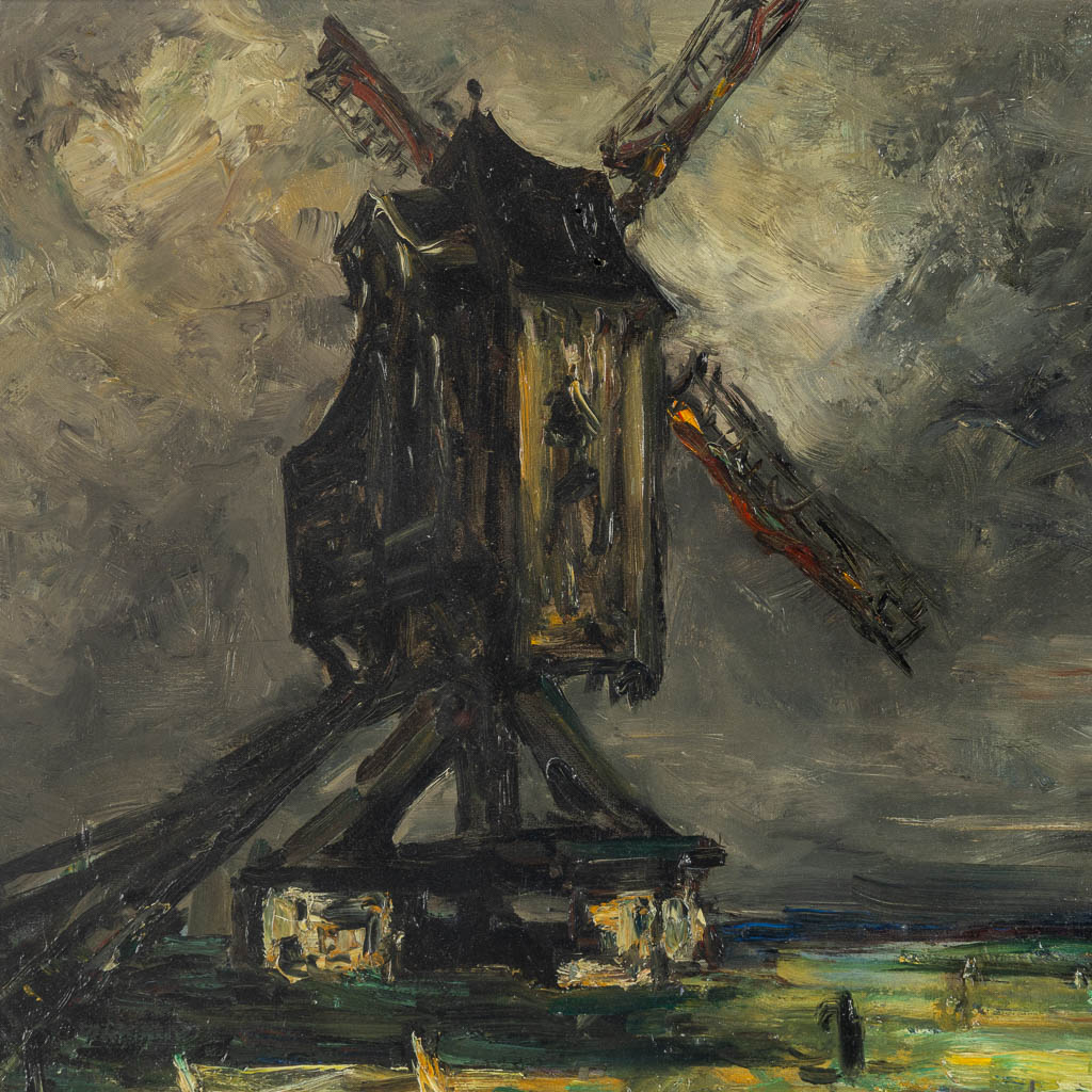 Armand JAMAR (1870-1946) 'Windmill' 1935. (W:75 x H;55 cm) - Image 4 of 6