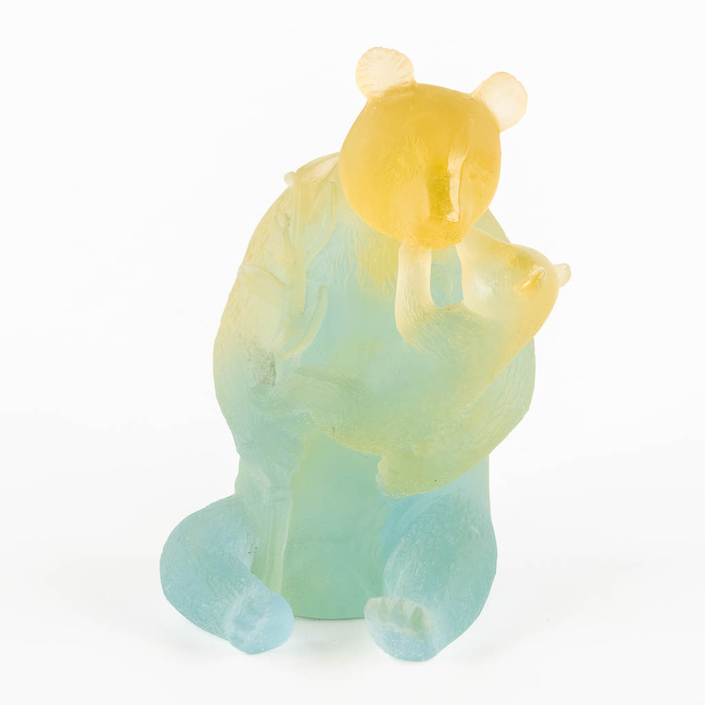 Daum, France 'Bear with a cub' pate de verre glass. (L:12 x W:11,5 x H:15,5 cm) - Bild 3 aus 9