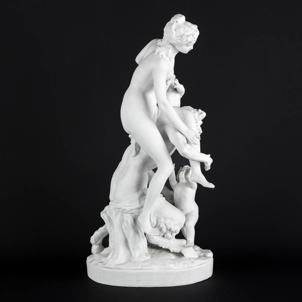 After Claude Michel, CLODION (1738-1814) 'Group with a Satyr', Sèvres marks. (L:18 x W:27 x H:51 cm) - Image 6 of 12